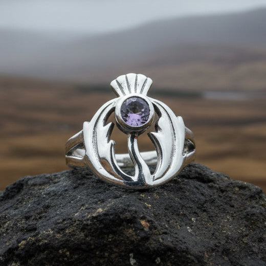 Averon Scottish Thistle Amethyst Ring