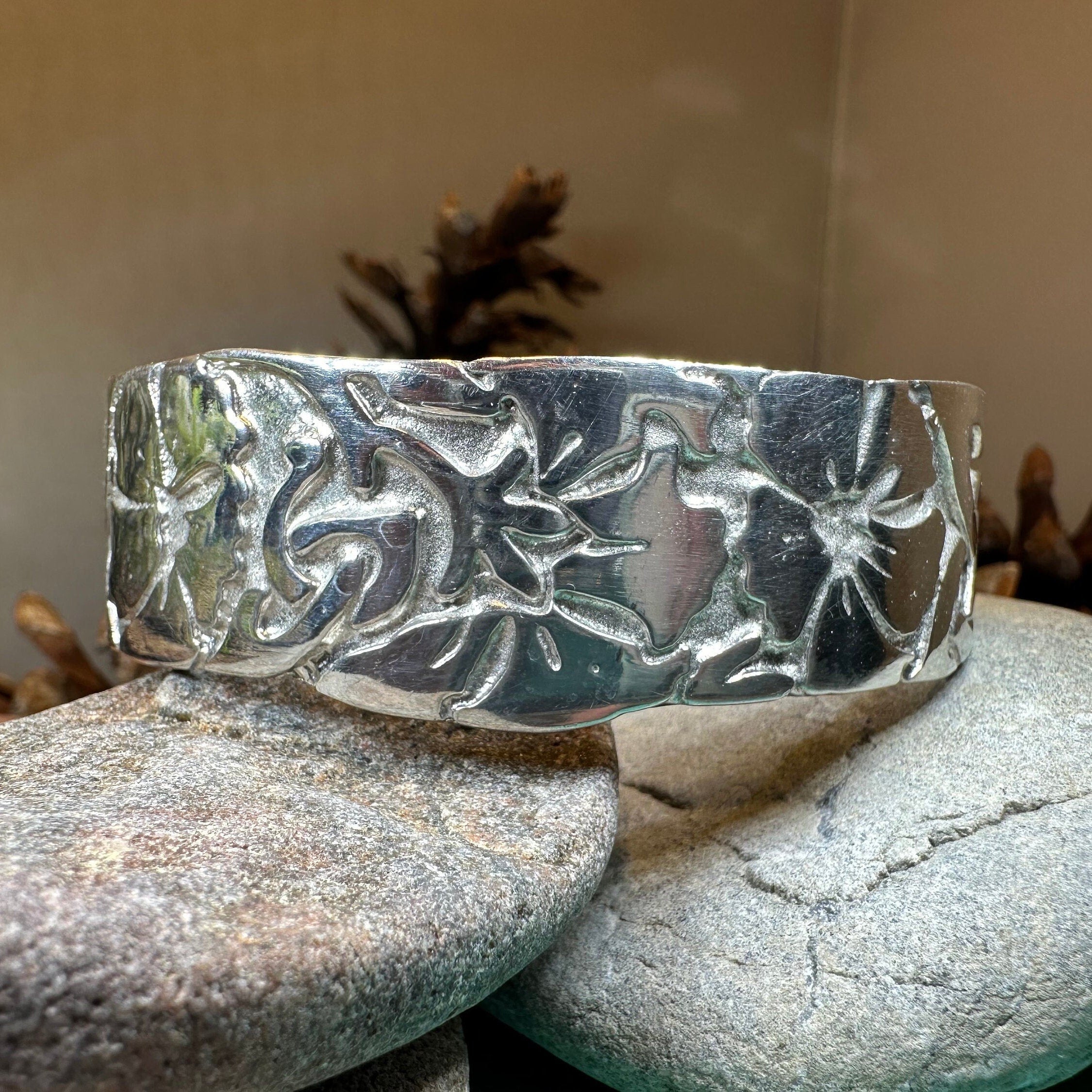 Celtic Garden Pewter Bracelet - Handmade in Scotland