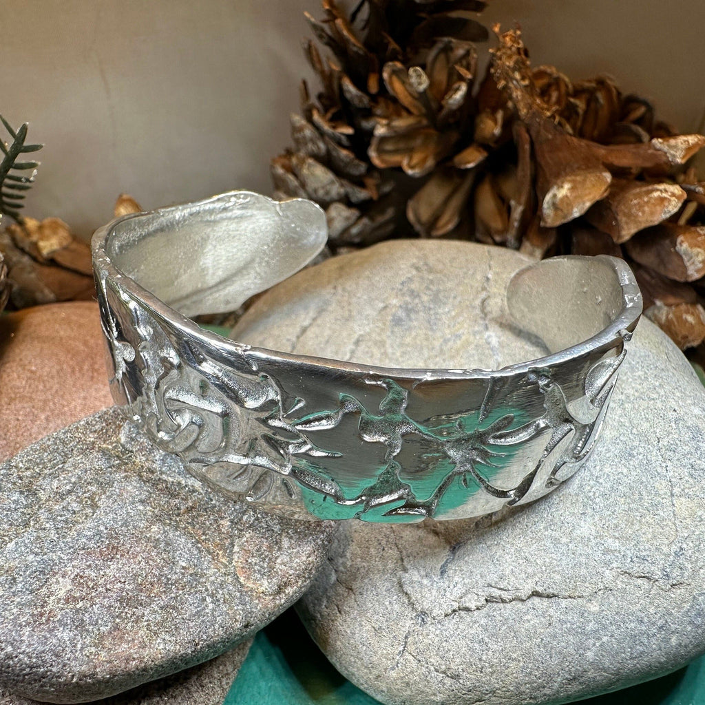 Celtic Garden Pewter Bracelet - Handmade in Scotland