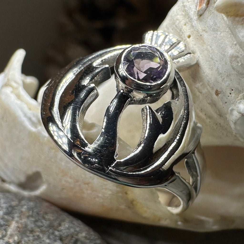 Averon Scottish Thistle Amethyst Ring
