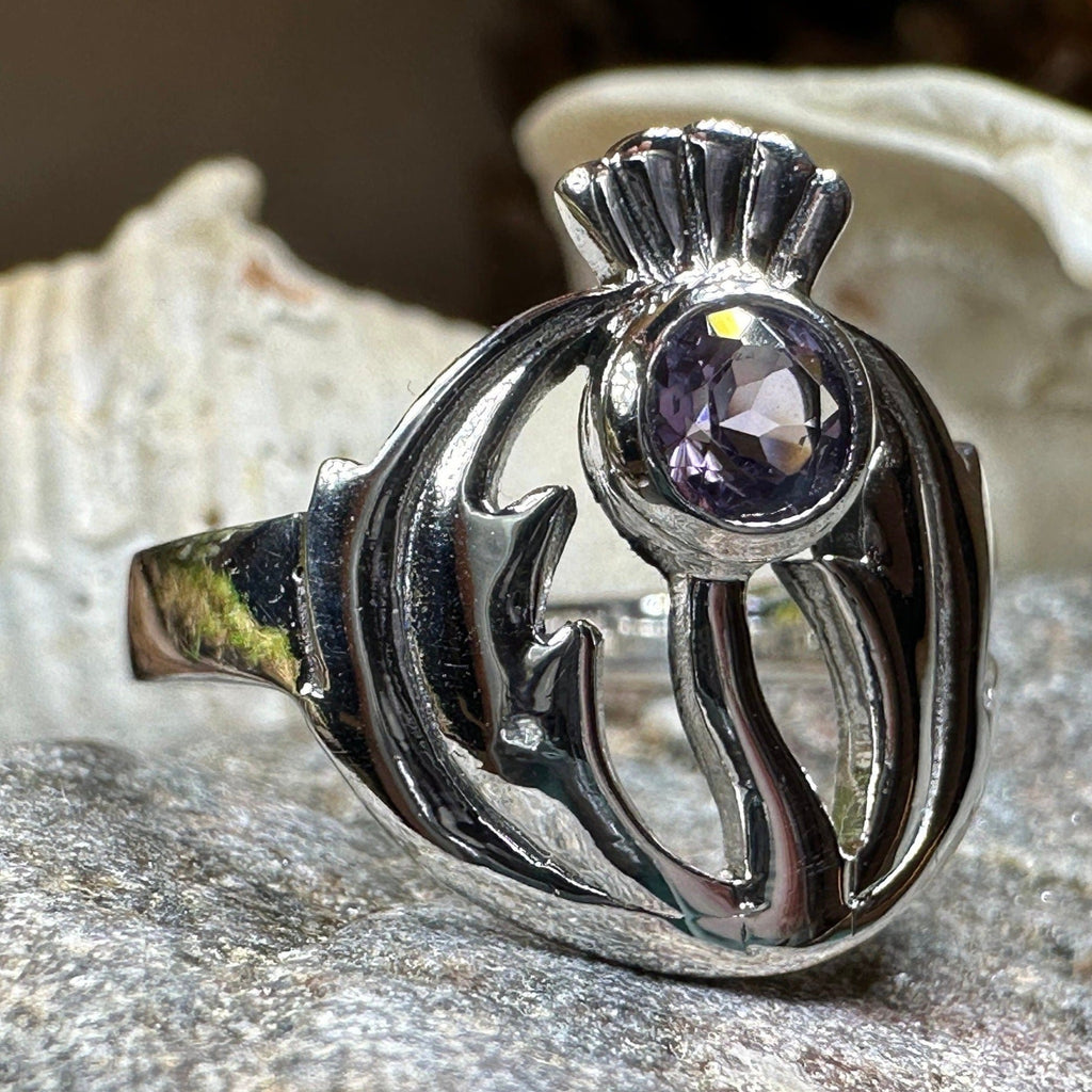 Averon Scottish Thistle Amethyst Ring