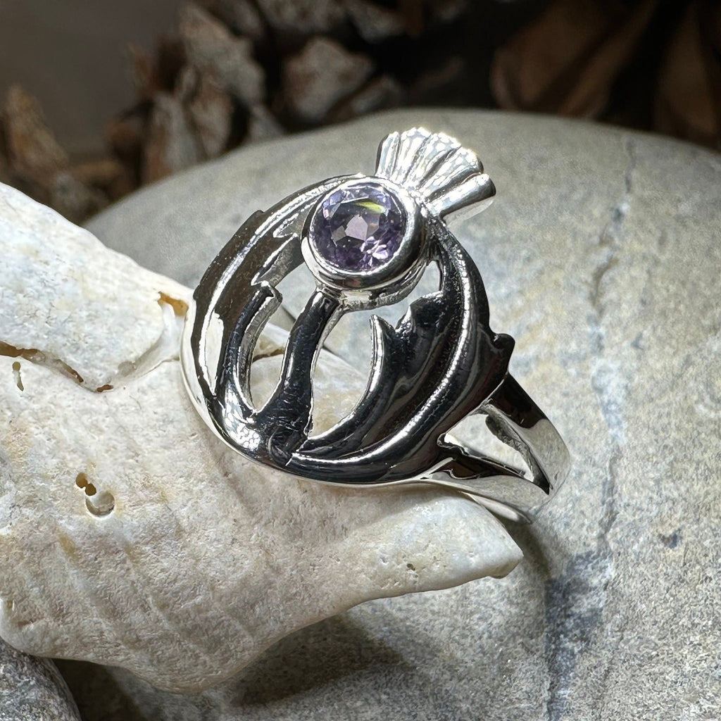 Averon Scottish Thistle Amethyst Ring