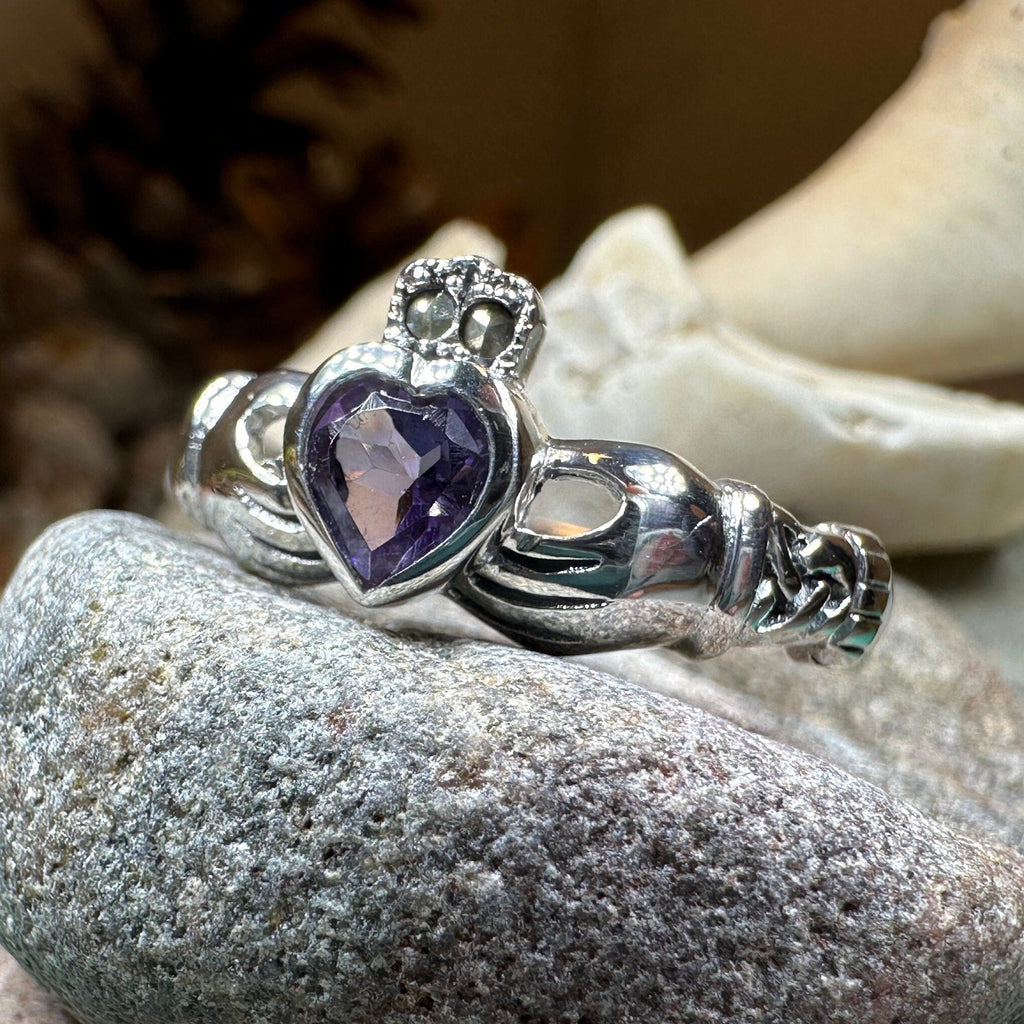 Eriu Marcasite Claddagh Ring