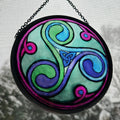 Green Durrow Celtic Spiral Suncatcher