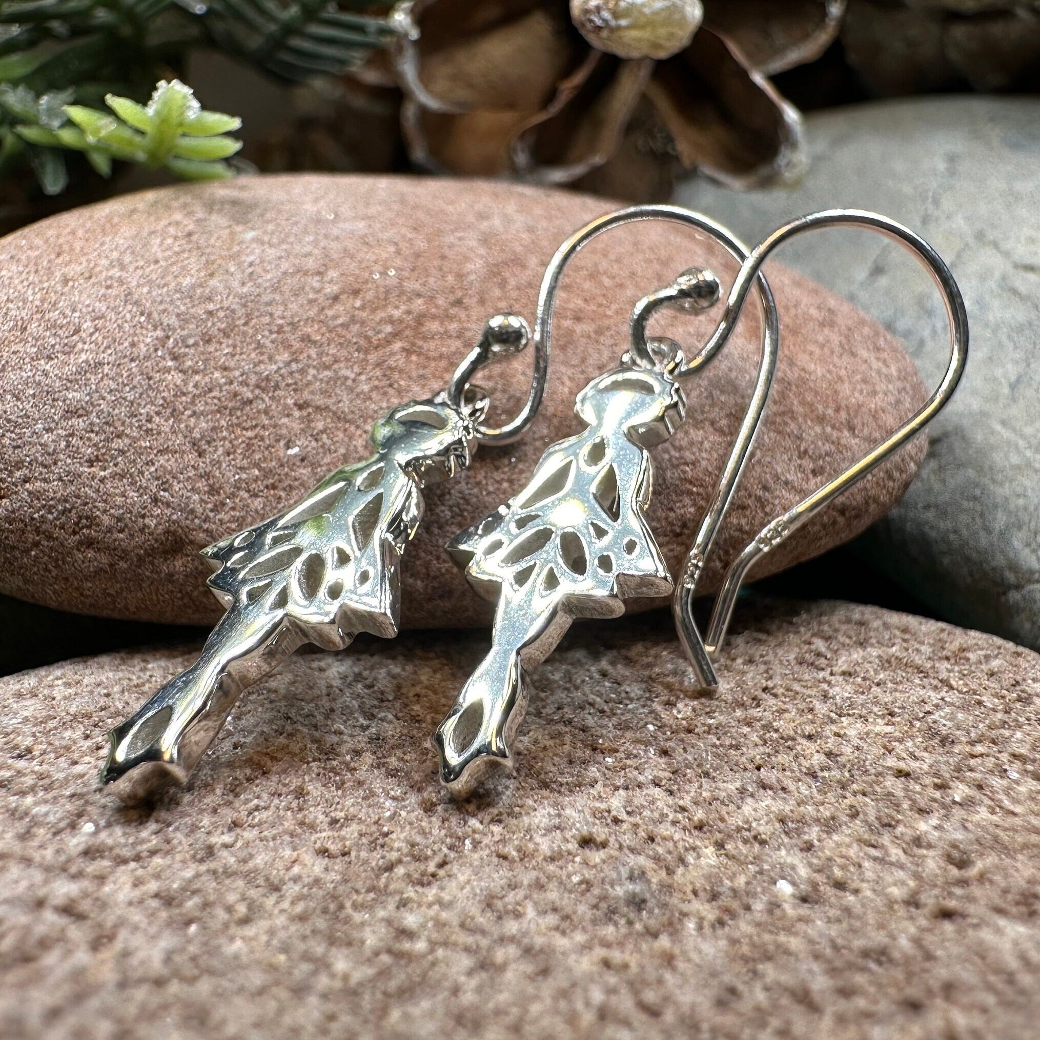 Irish Dancer Earrings in Sterling Silver