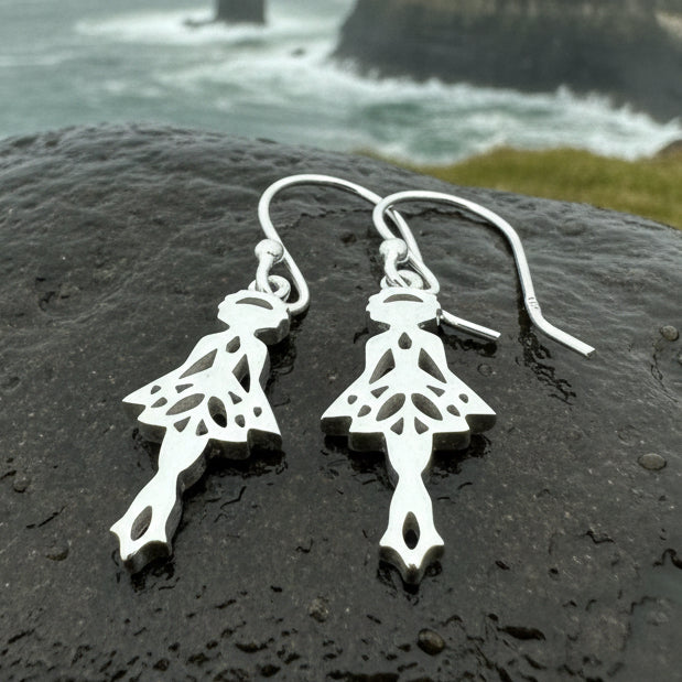 Irish Dancer Earrings in Sterling Silver