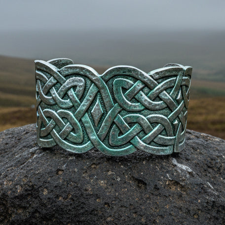 Wide Cuff Celtic Bracelet