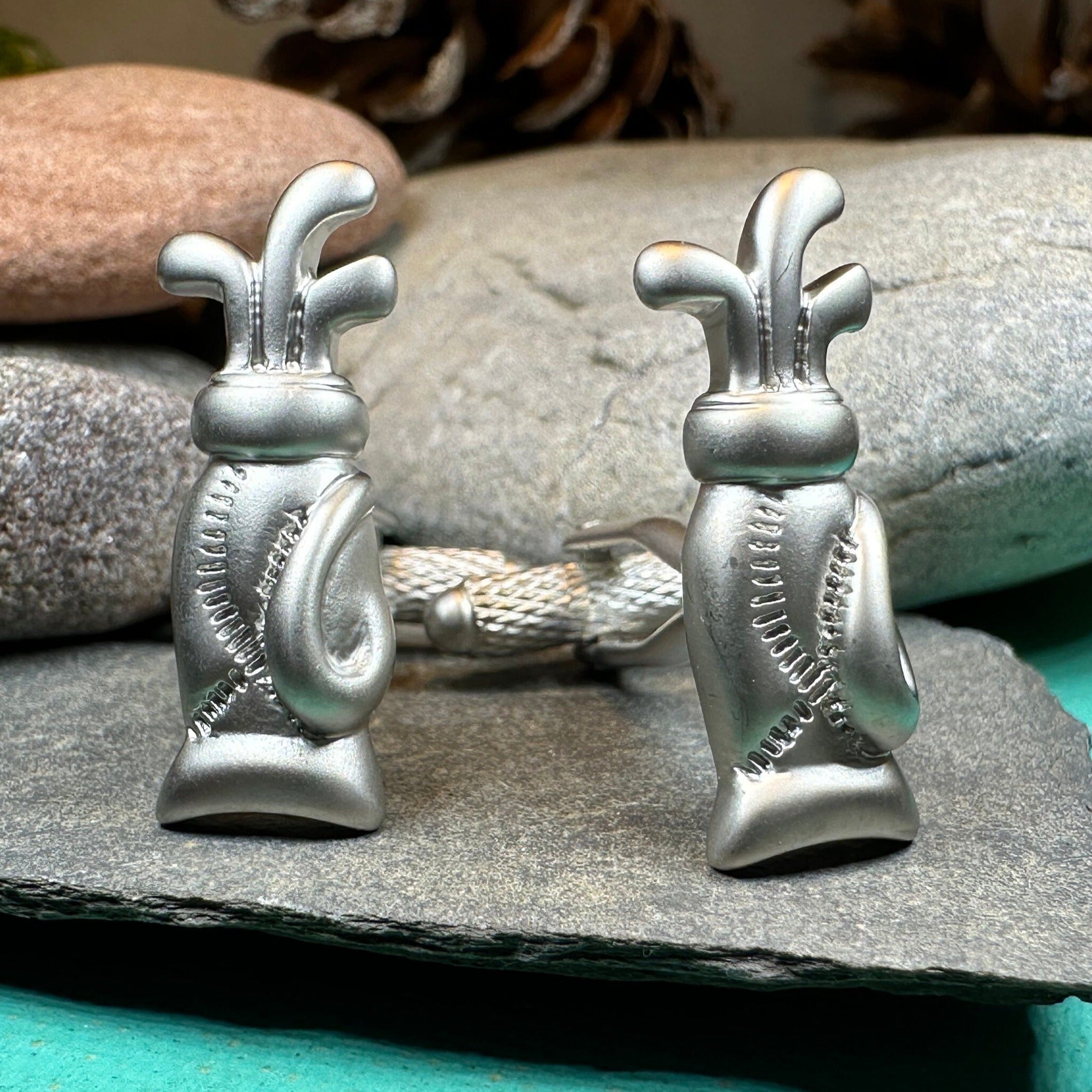 Golf Bag Cufflinks for Men