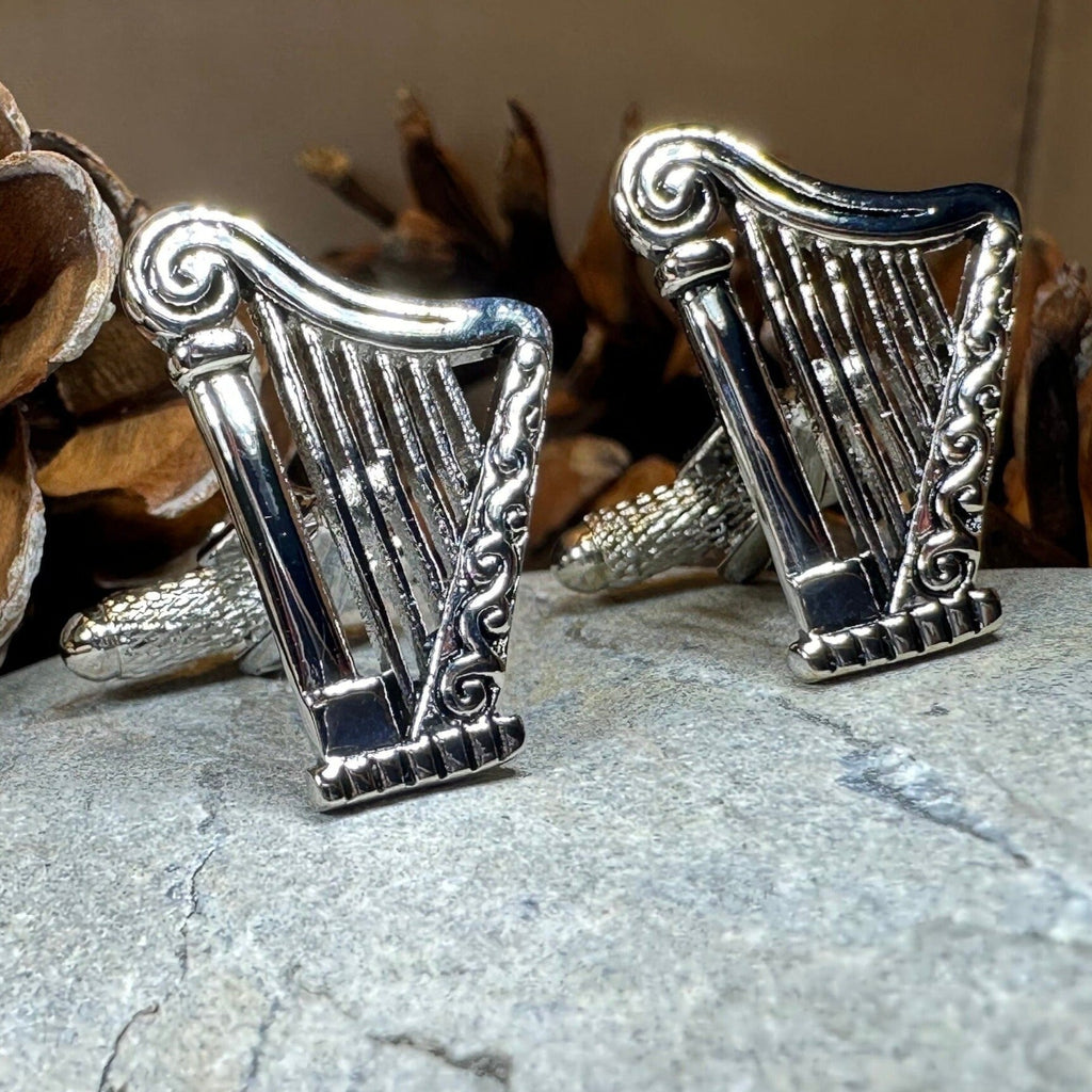 Irish Harp Cufflinks for Men