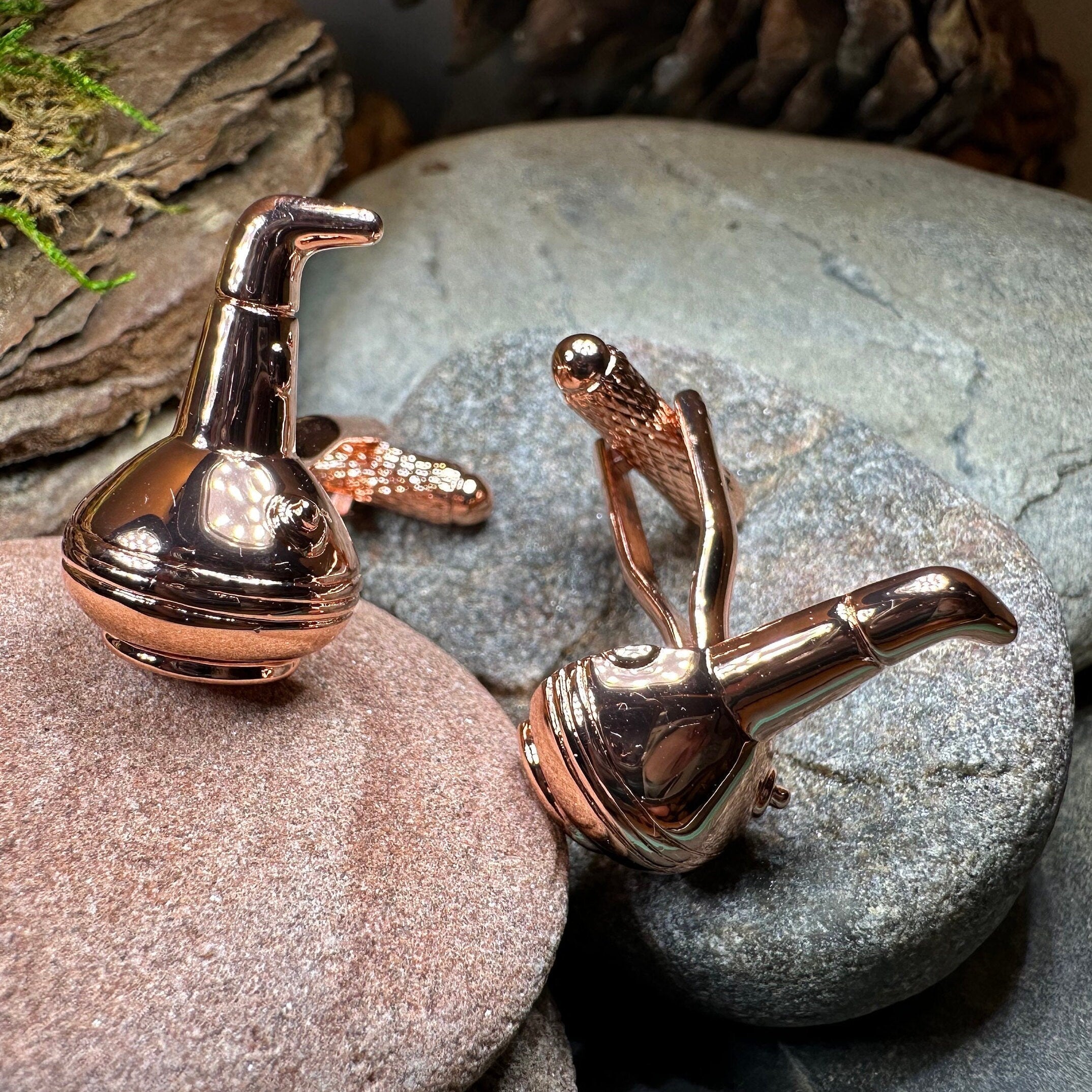 Whiskey Copper Still Cufflinks