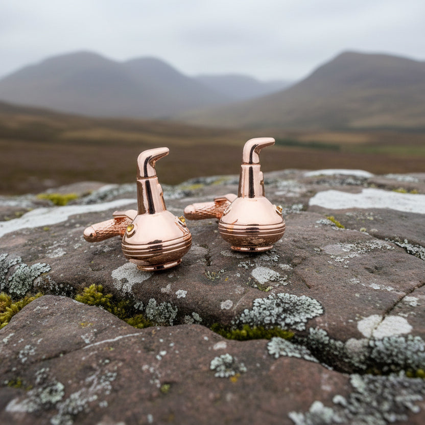 Whiskey Copper Still Cufflinks
