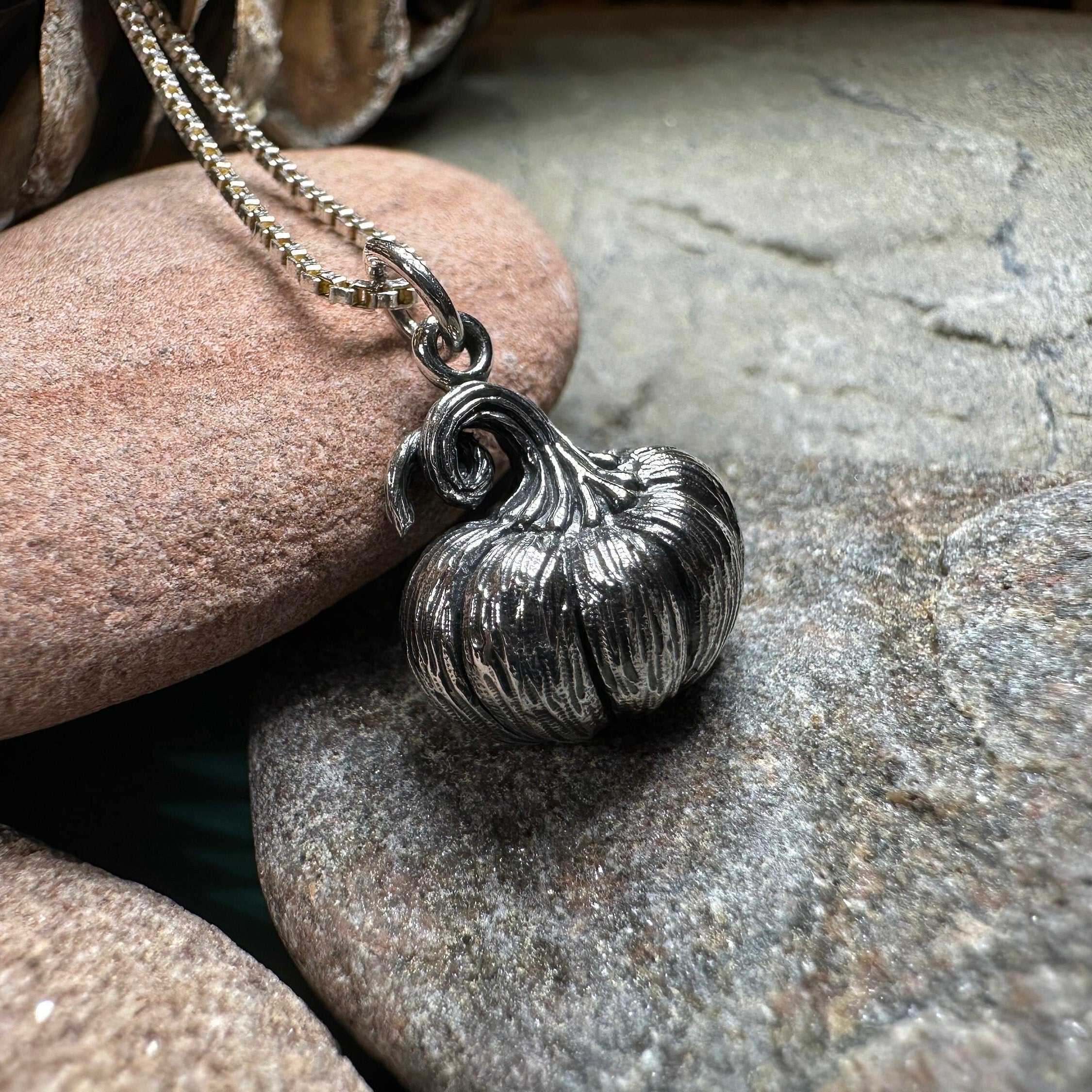 Realistic Autumn Pumpkin Necklace