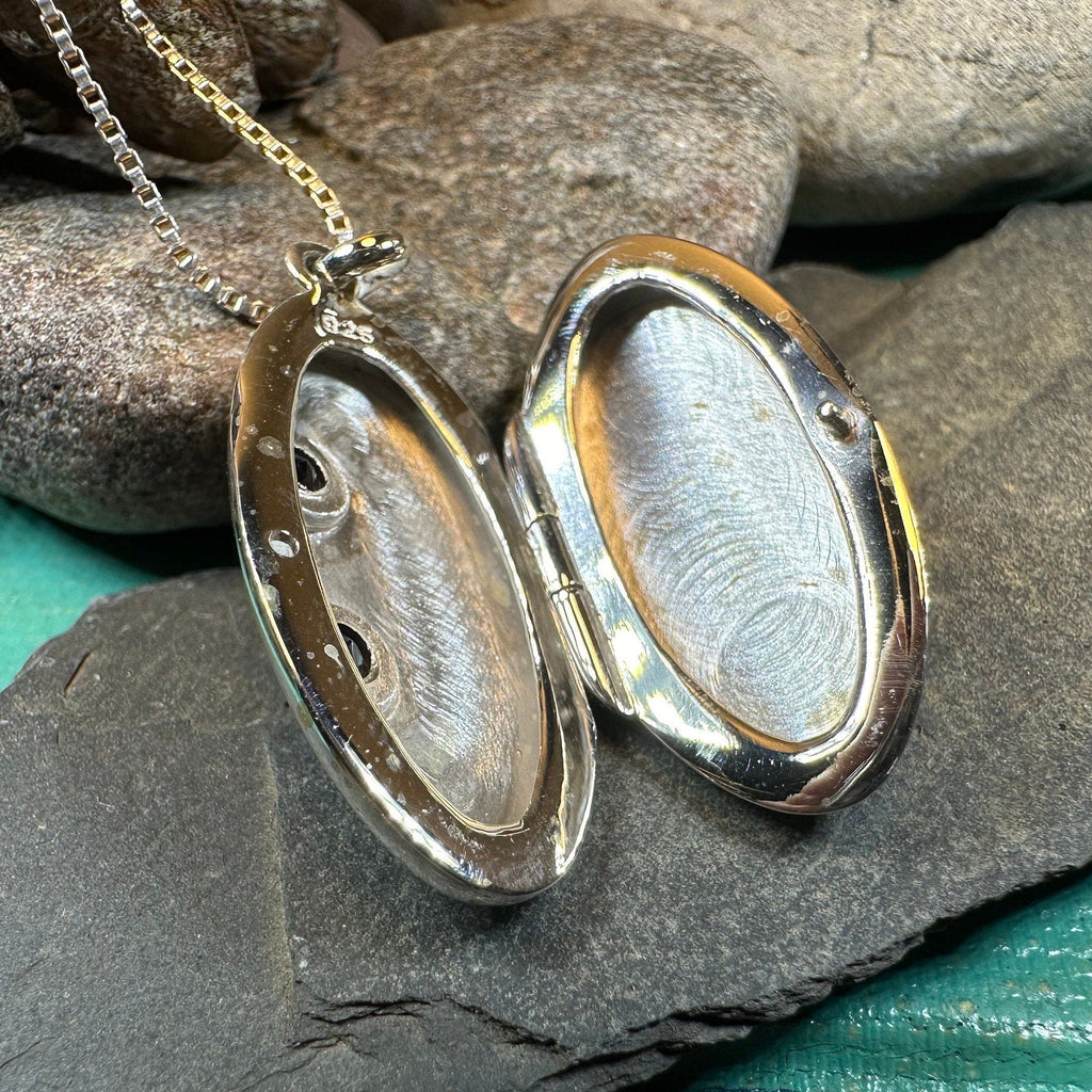 Meadowbrook Amethyst Flower Locket Necklace