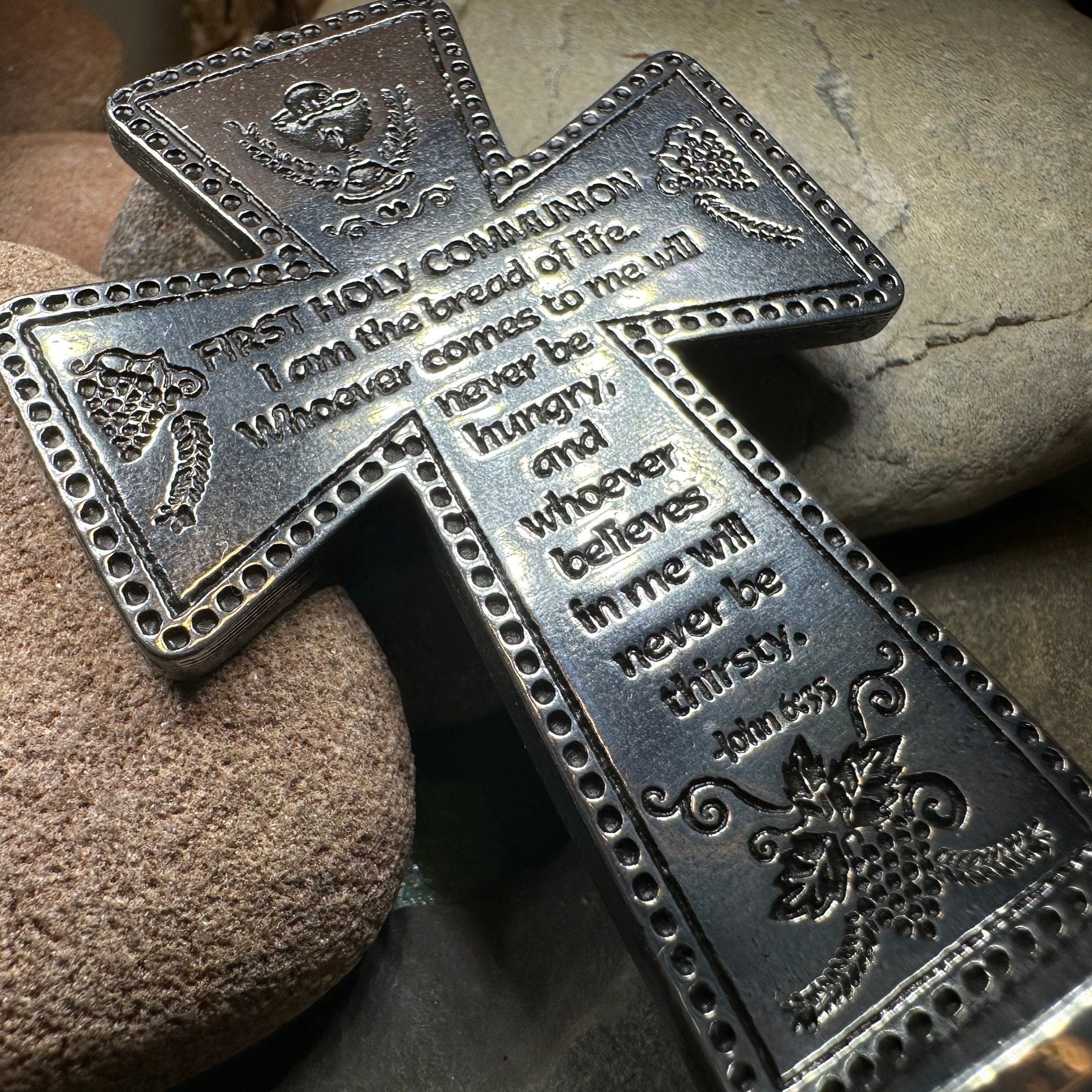 Pewter First Communion Standing Cross