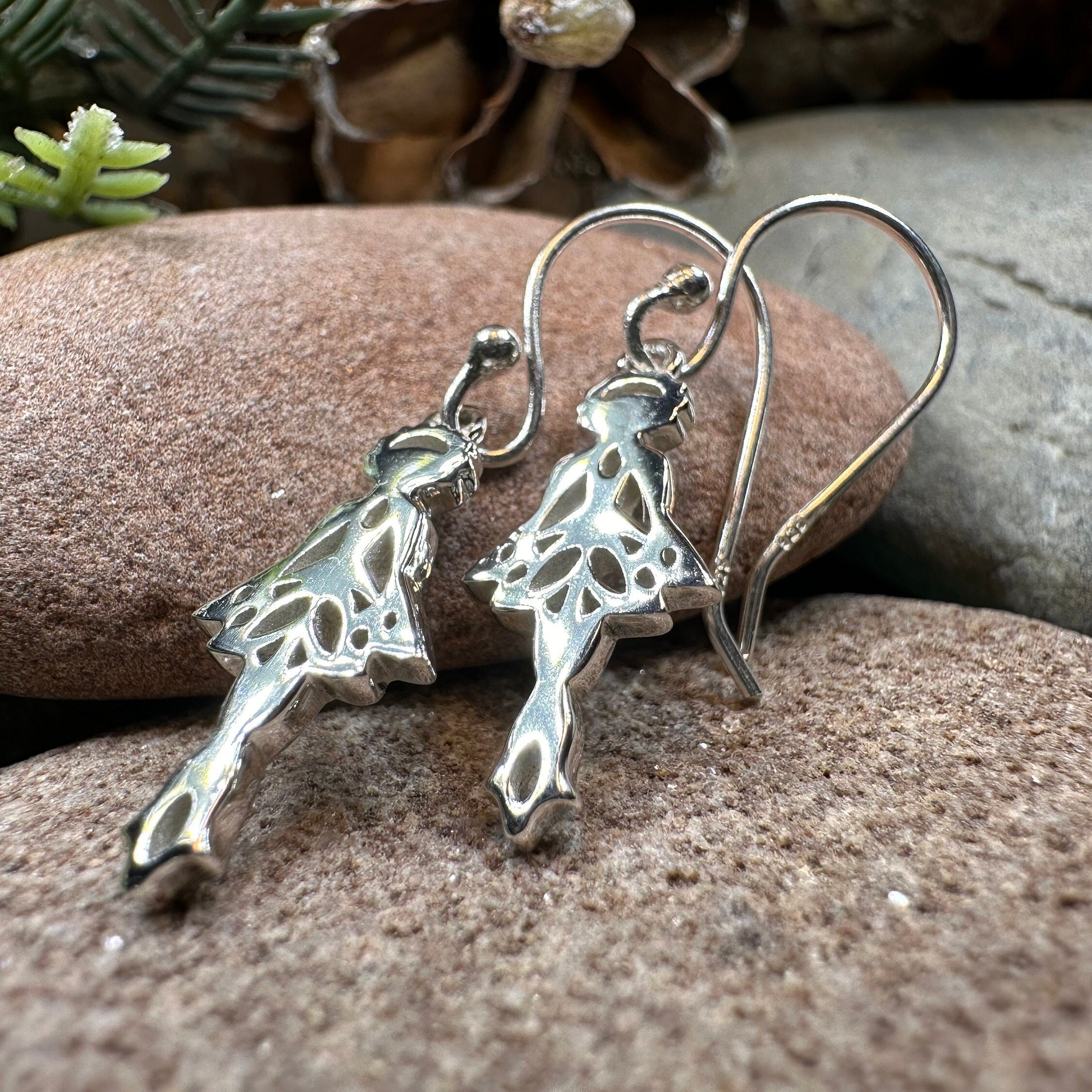 Irish Dancer Earrings in Sterling Silver
