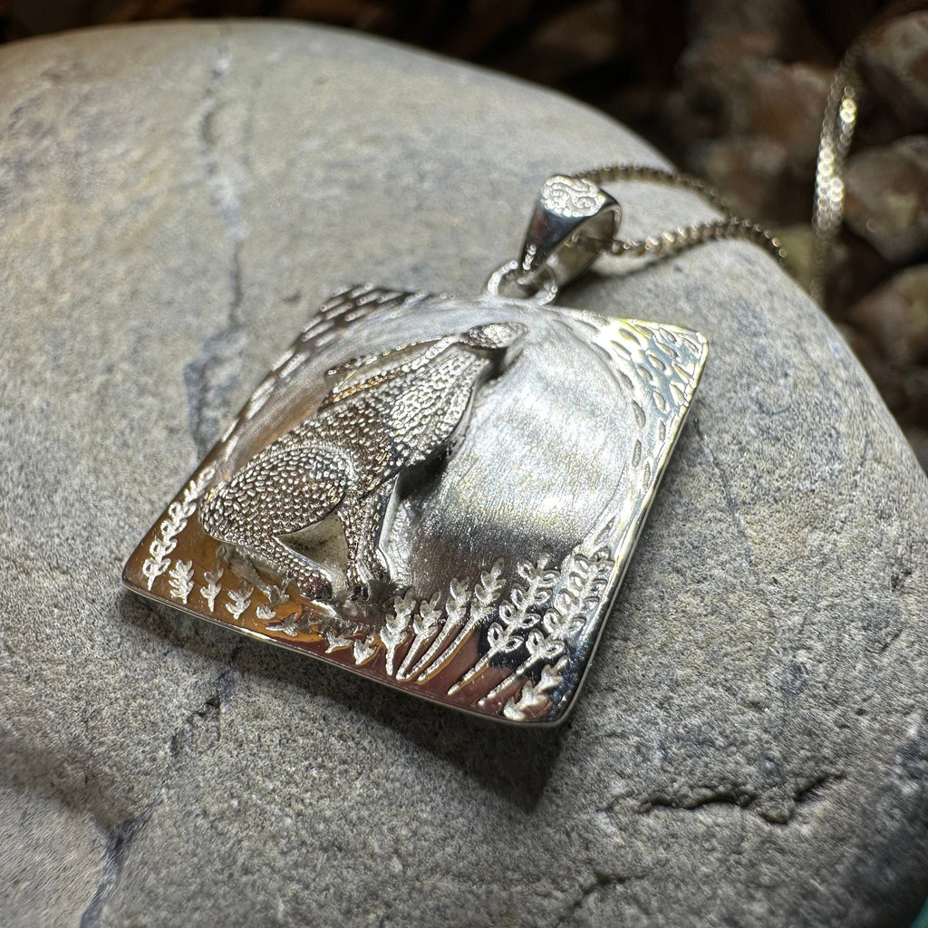 Lunar Dreamer Rabbit Necklace in Sterling Silver
