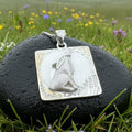 Lunar Dreamer Rabbit Necklace in Sterling Silver