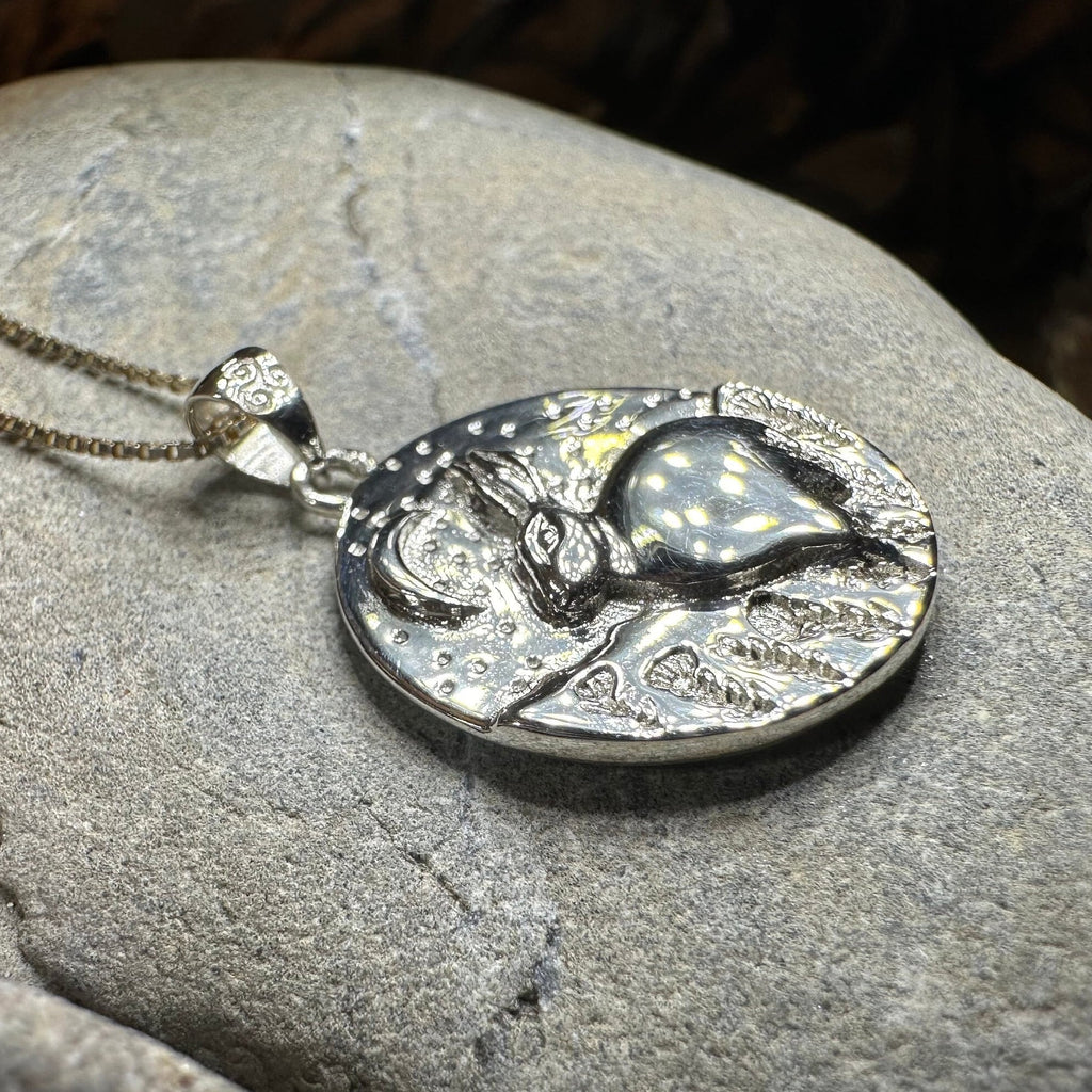 Night Sky Rabbit Necklace in Sterling Silver