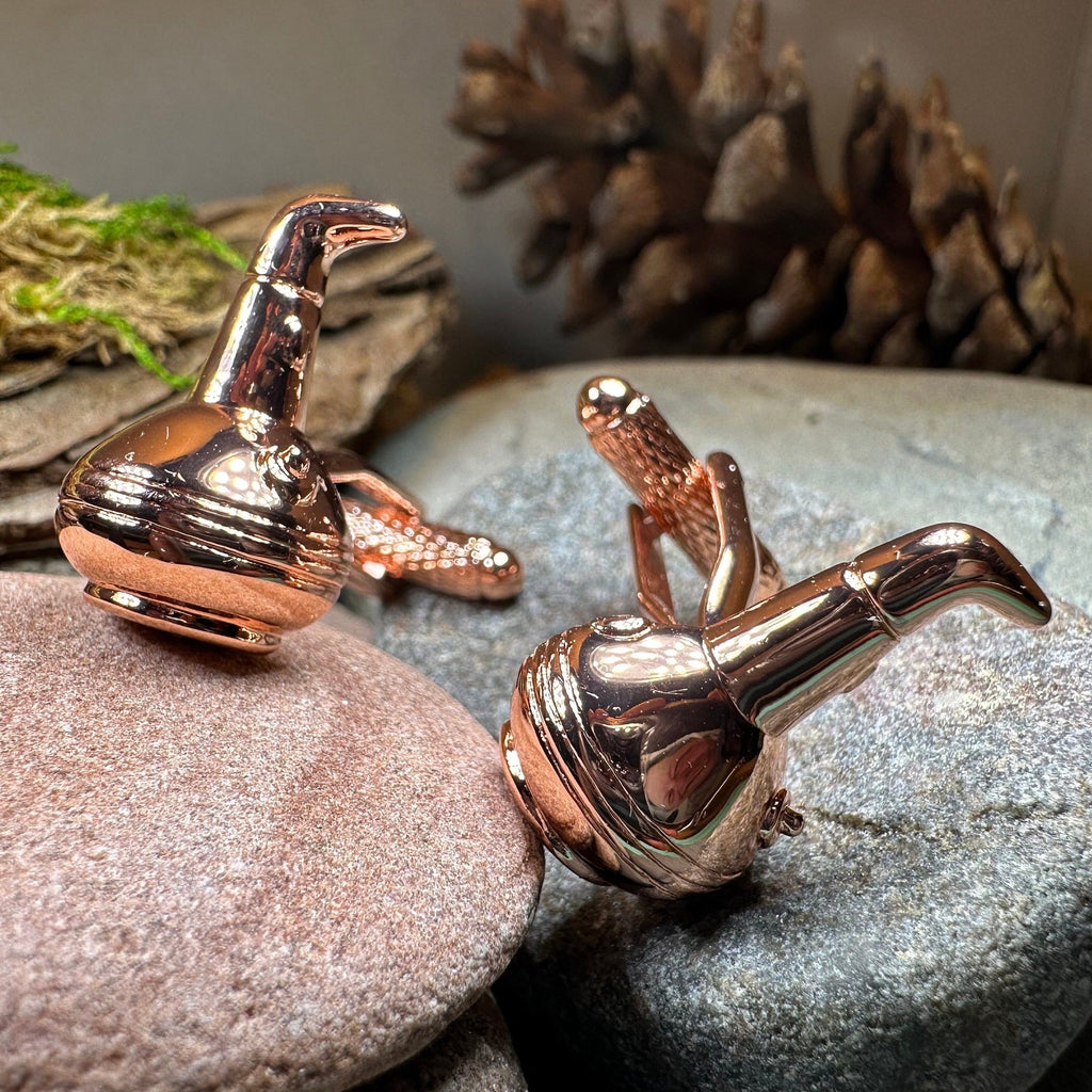 Whiskey Copper Still Cufflinks