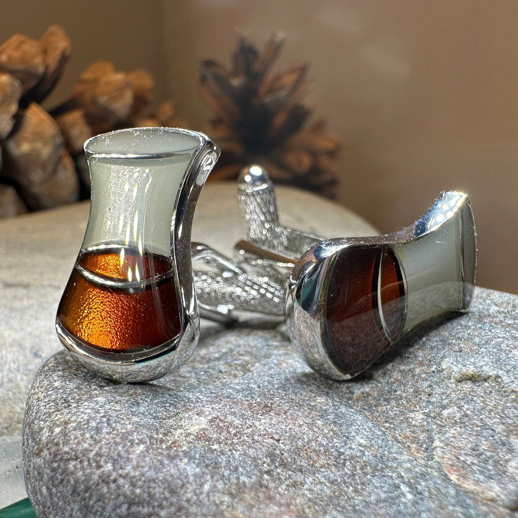 Scotch Whisky Cufflinks & Tie Clip Set