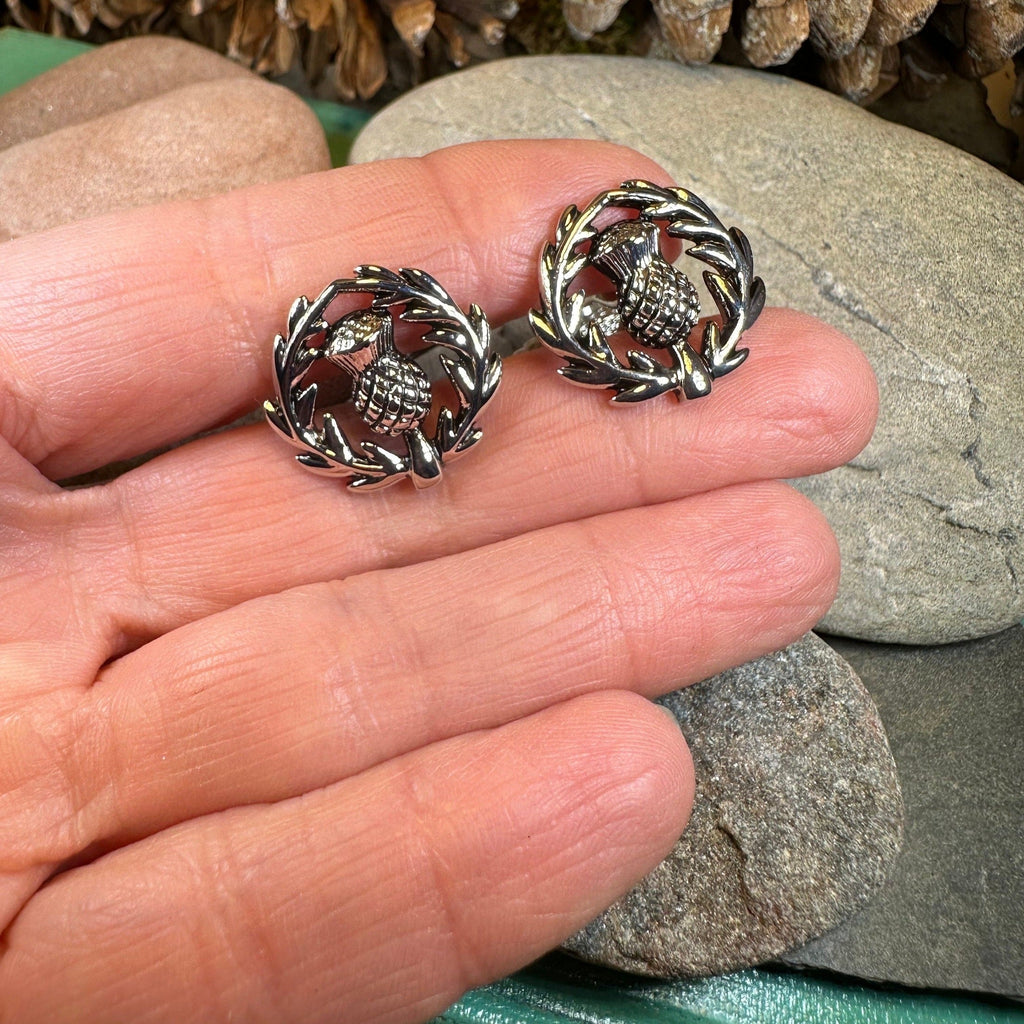 Scottish Thistle Wreath Cufflinks