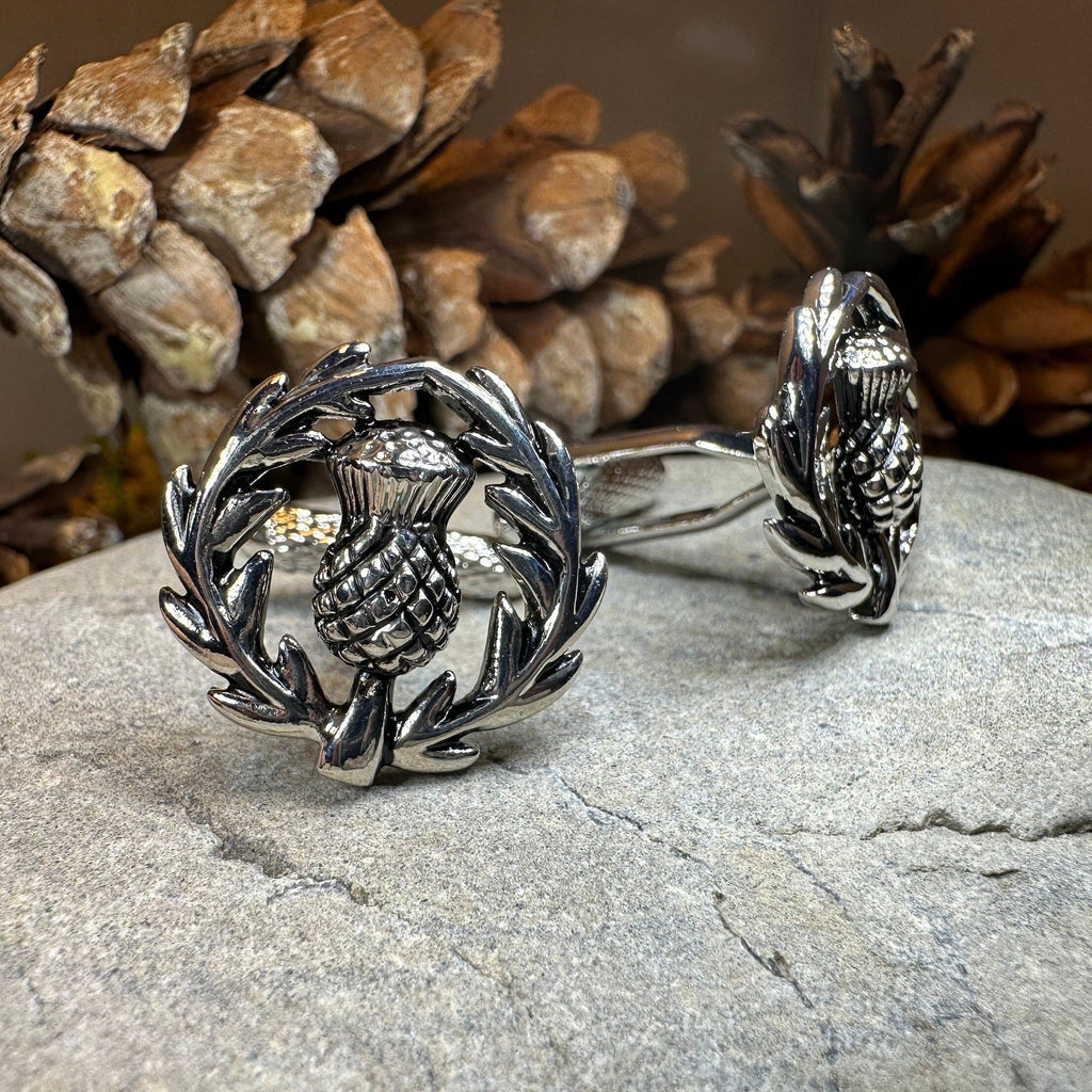 Scottish Thistle Wreath Cufflinks