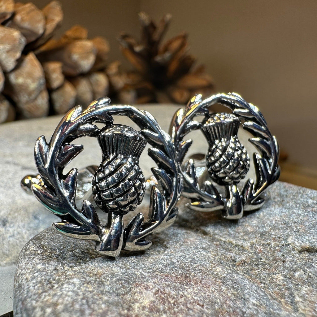 Scottish Thistle Wreath Cufflinks