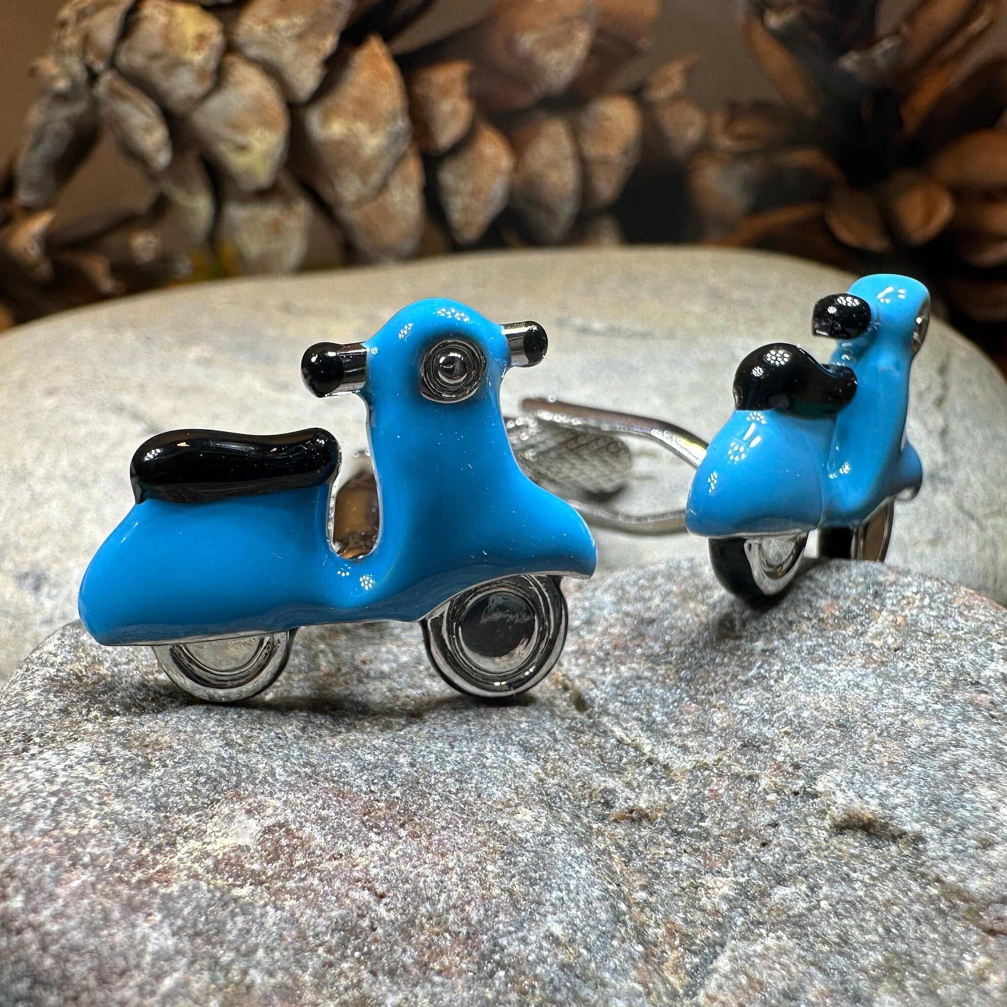 Blue Vespa Cufflinks for Men