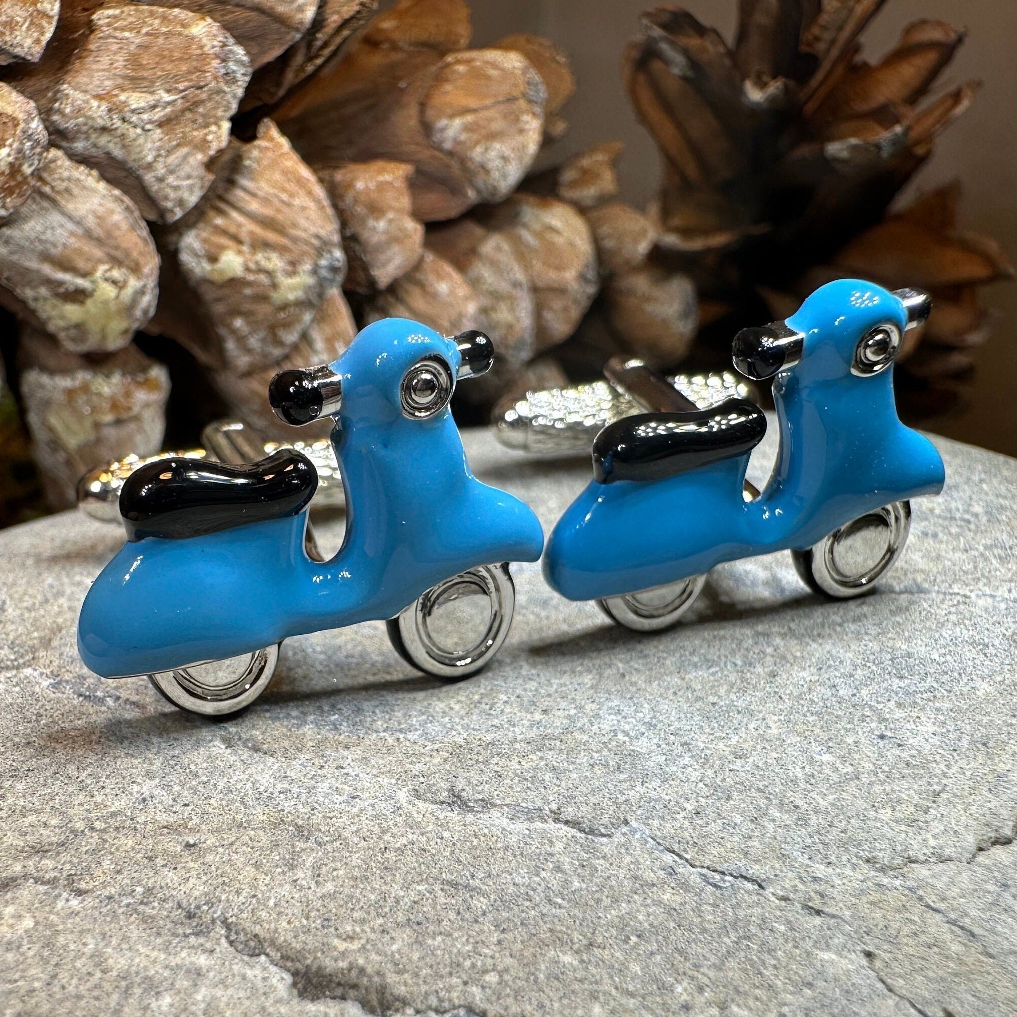 Blue Vespa Cufflinks for Men