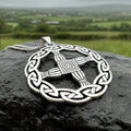 Aura Irish Saint Brigid's Cross Necklace in Sterling Silver