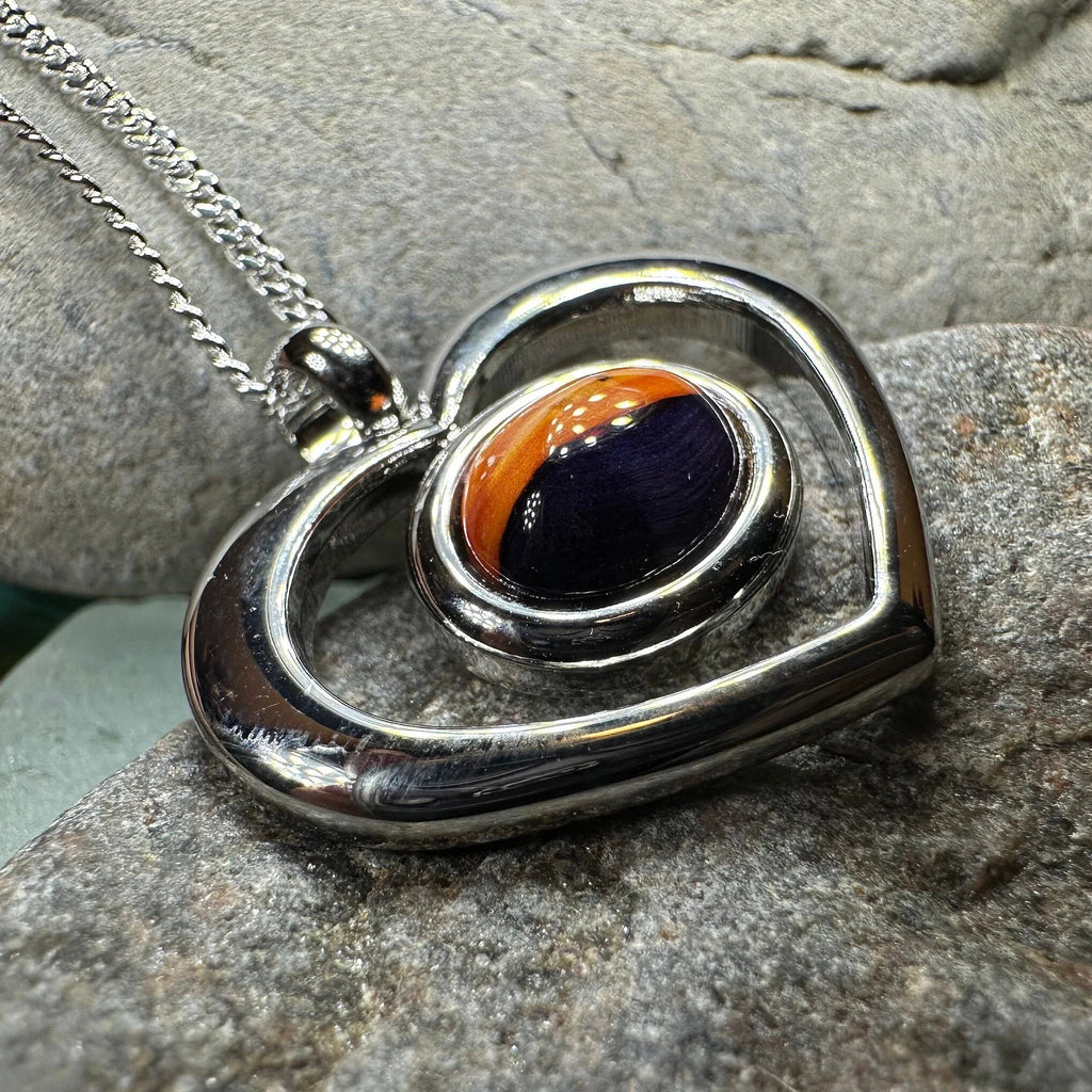 Heathergems Open Heart Necklace - Handmade in Scotland