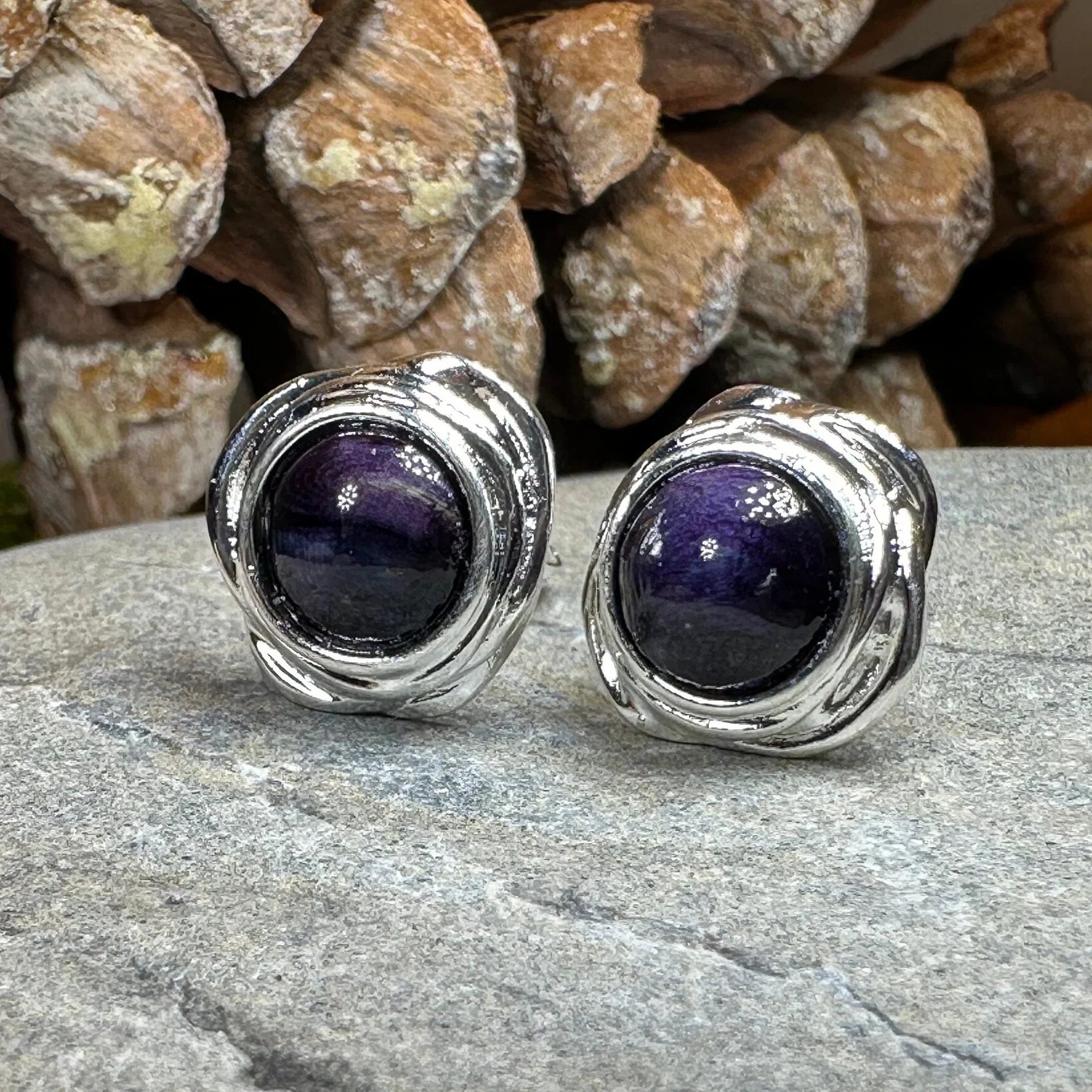 Celtic Heathergems Post Earrings - Handmade in Scotland