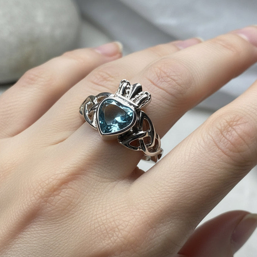 Agivey Irish Claddagh Ring in Sterling Silver