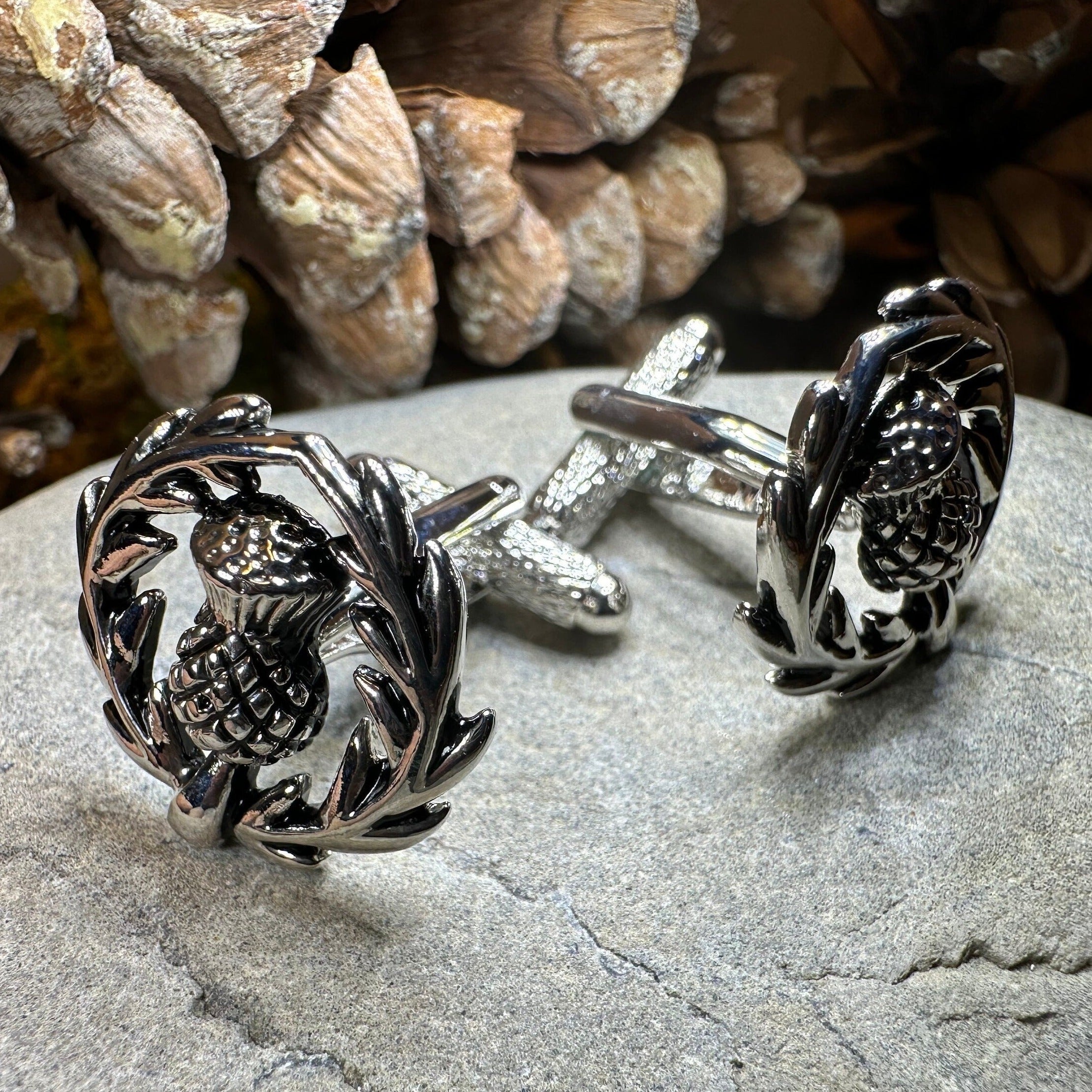 Scottish Thistle Wreath Cufflinks