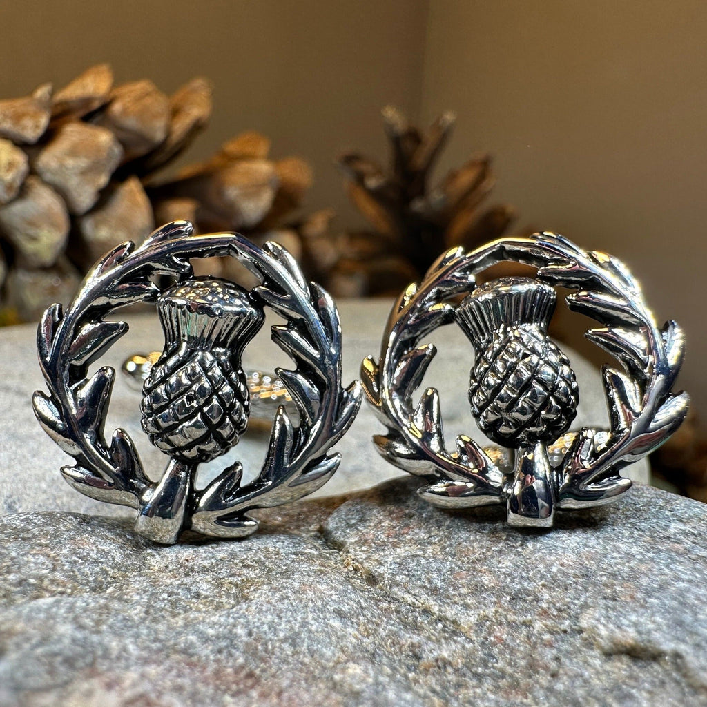 Scottish Thistle Wreath Cufflinks