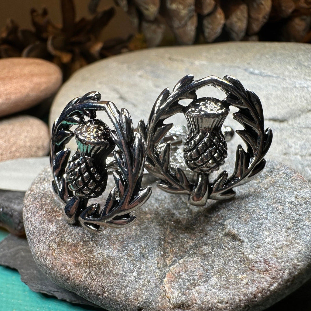 Scottish Thistle Wreath Cufflinks