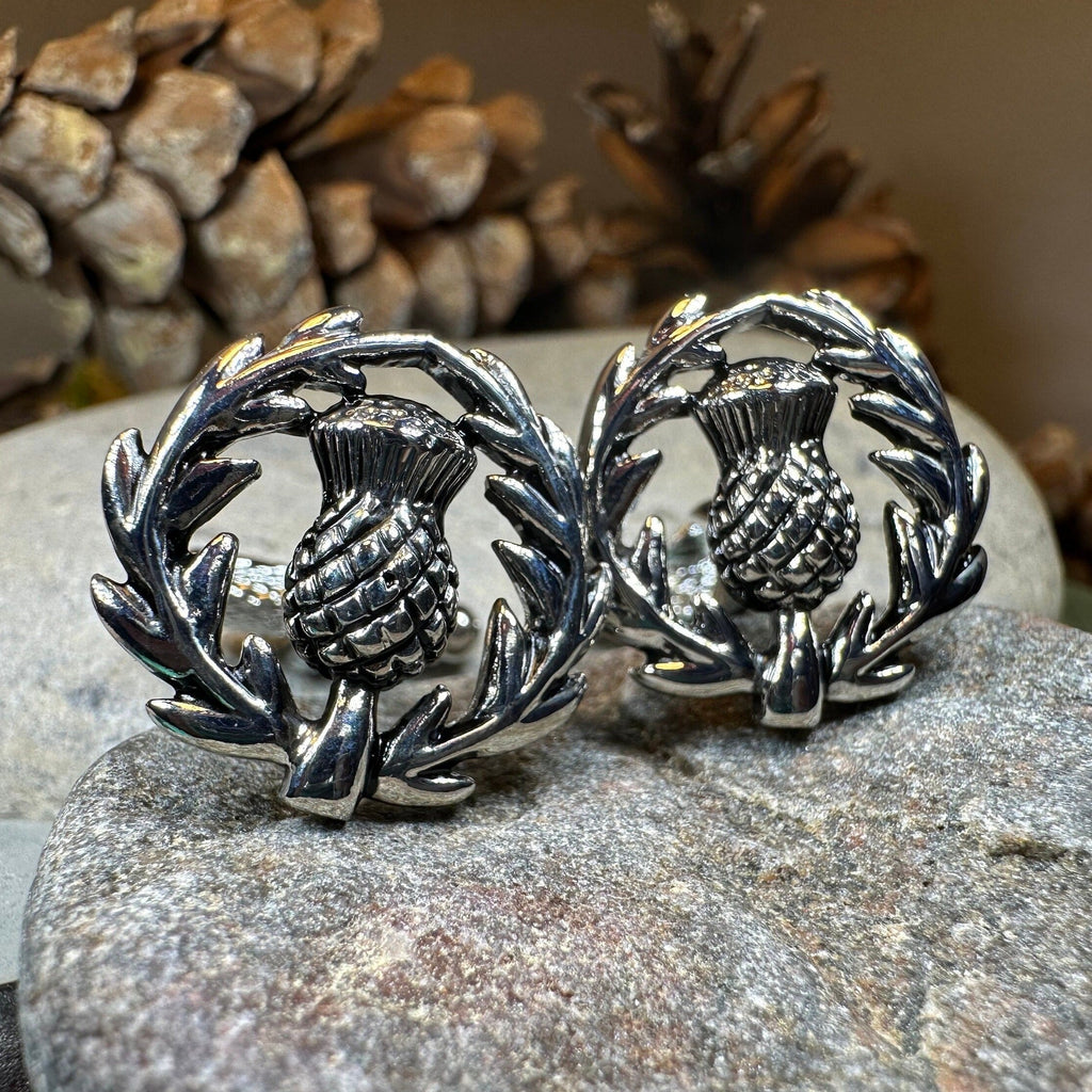 Scottish Thistle Wreath Cufflinks