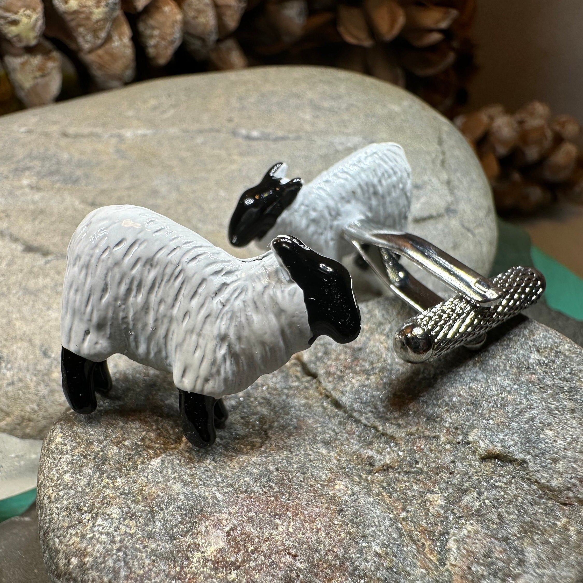 Wooly Sheep Cufflinks for Men