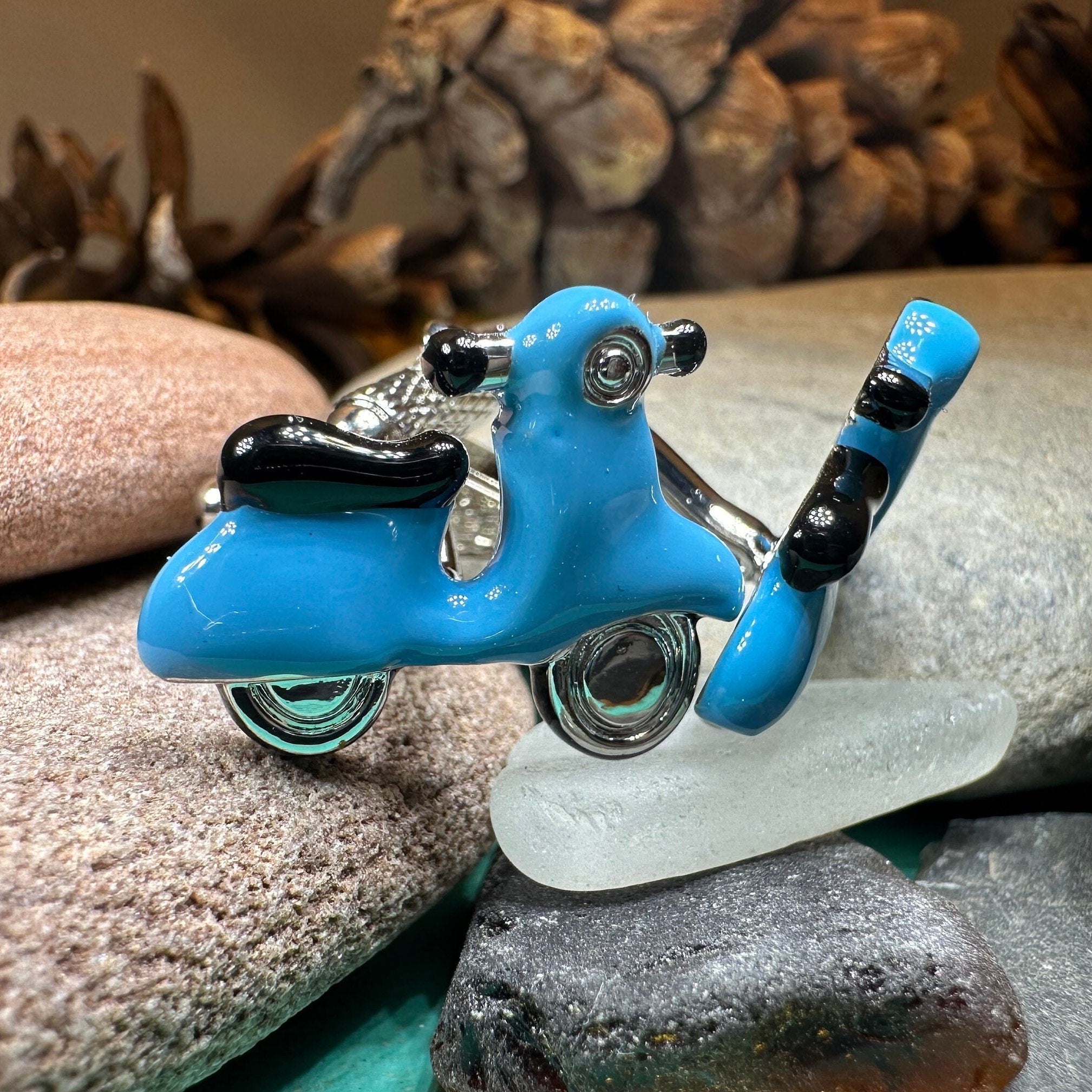 Blue Vespa Cufflinks for Men