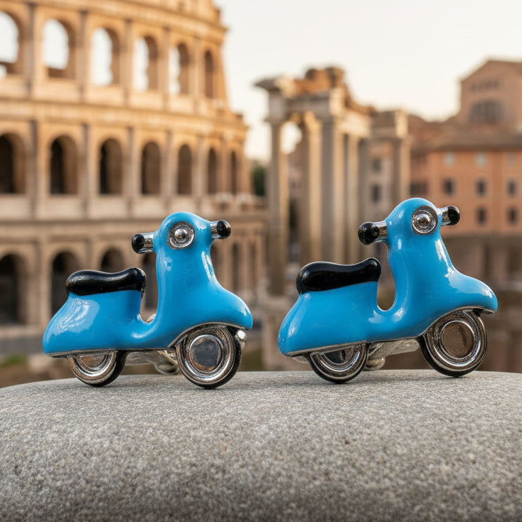 Blue Vespa Cufflinks for Men