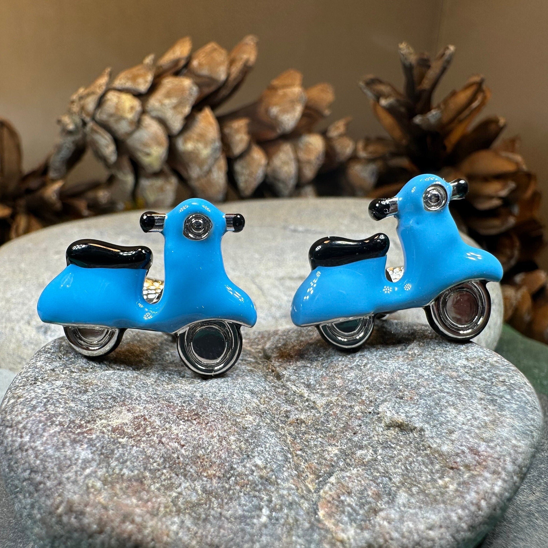 Blue Vespa Cufflinks for Men