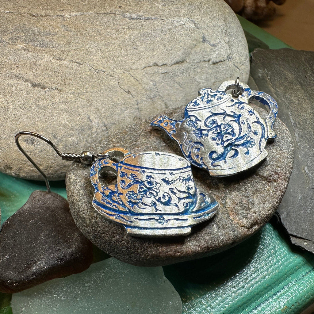 Old Fashioned Teapot & Cup Earrings for Women