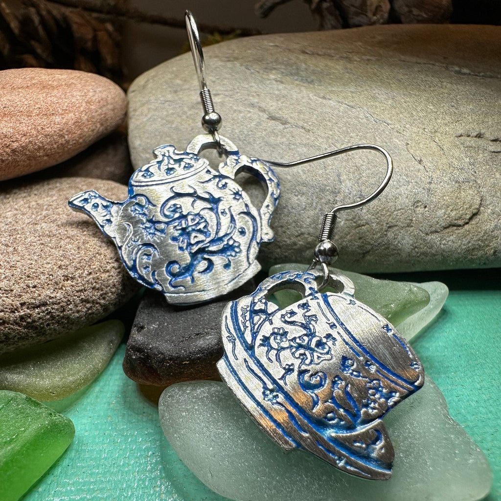 Old Fashioned Teapot & Cup Earrings for Women