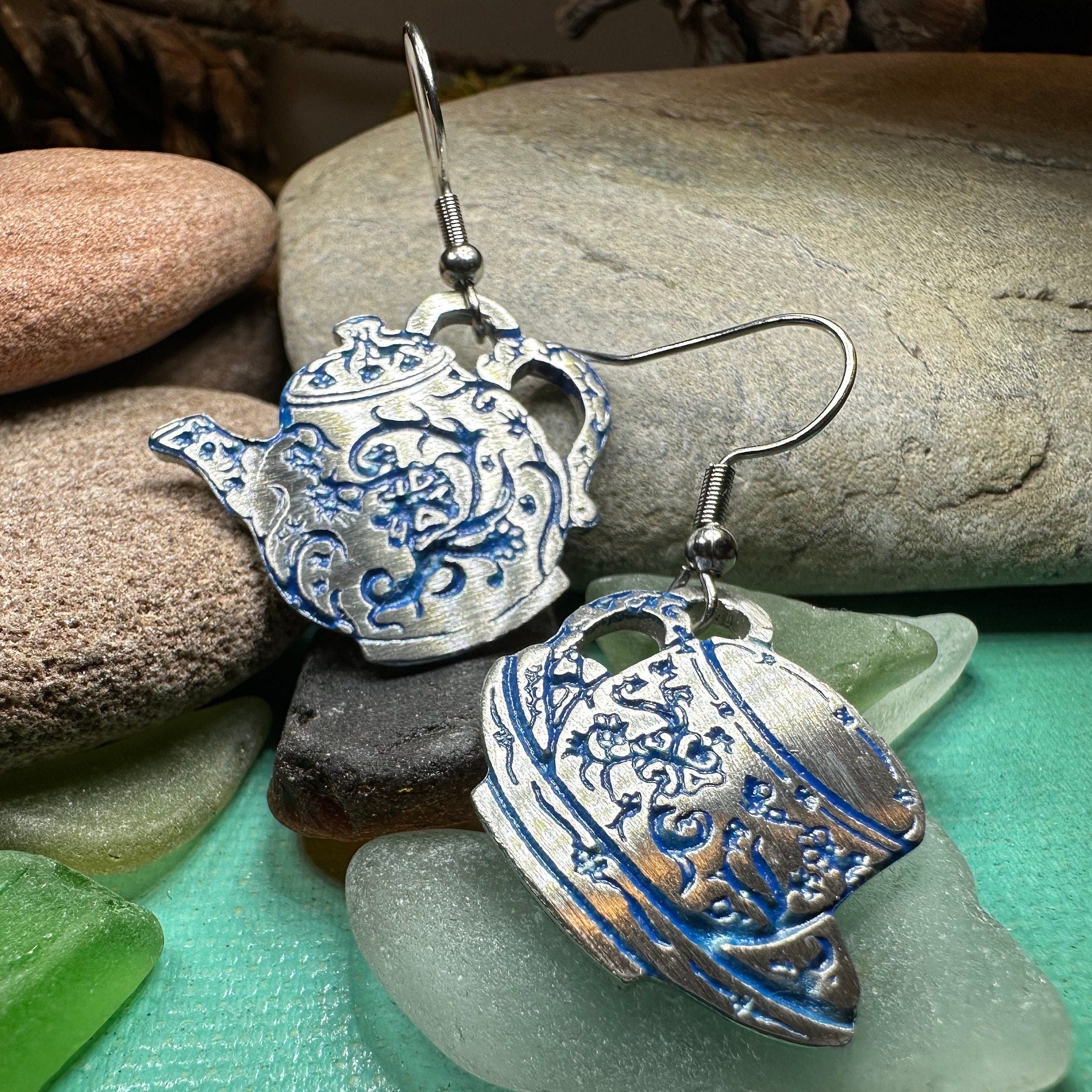 Old Fashioned Teapot & Cup Earrings for Women