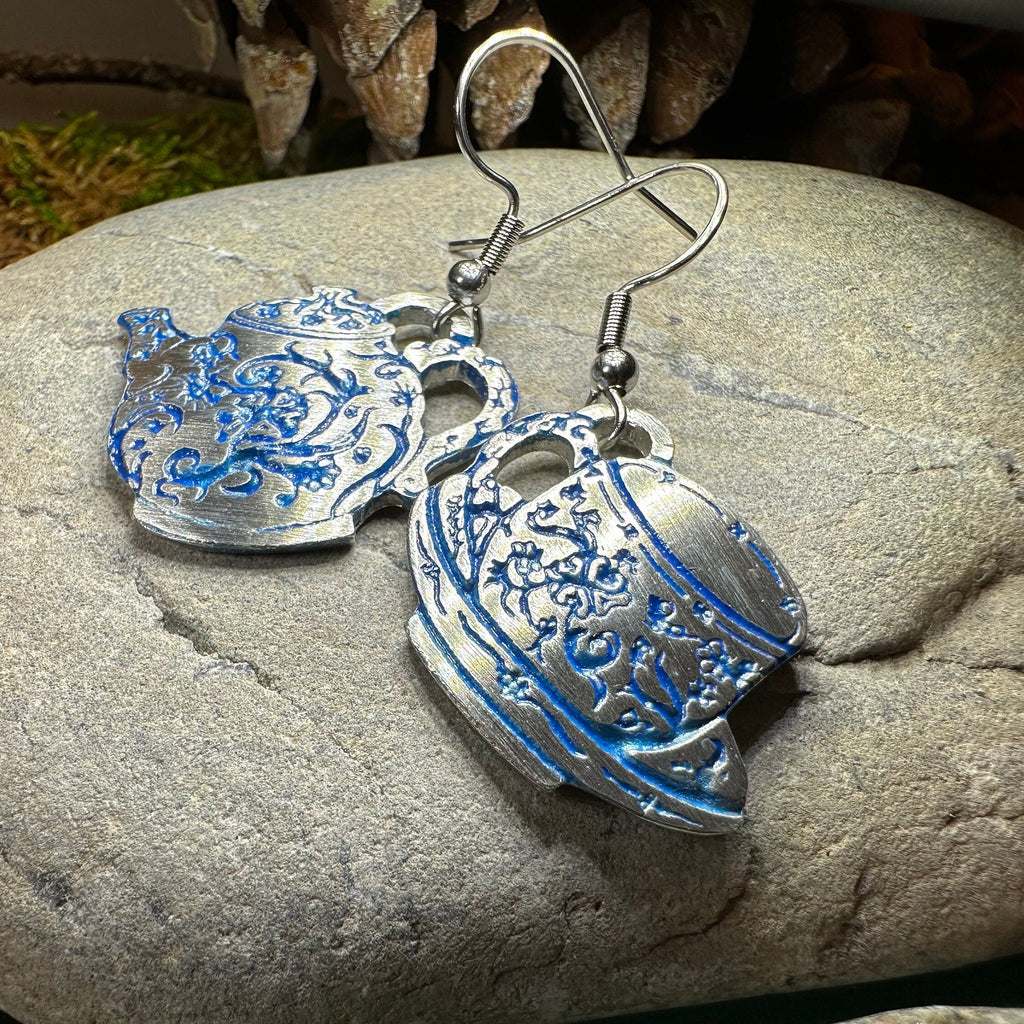 Old Fashioned Teapot & Cup Earrings for Women