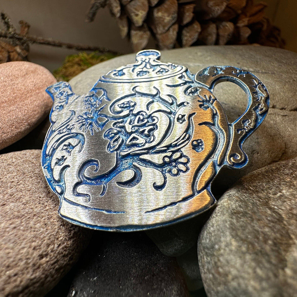 Handmade Old Fashioned Teapot Brooch for Women