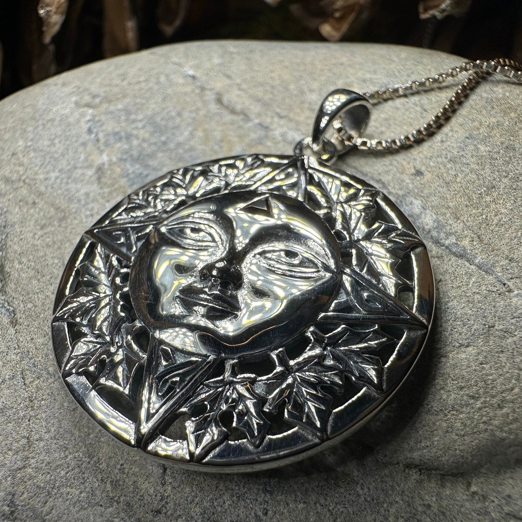 Autumn Celtic Sun Necklace with Garnet Gemstone