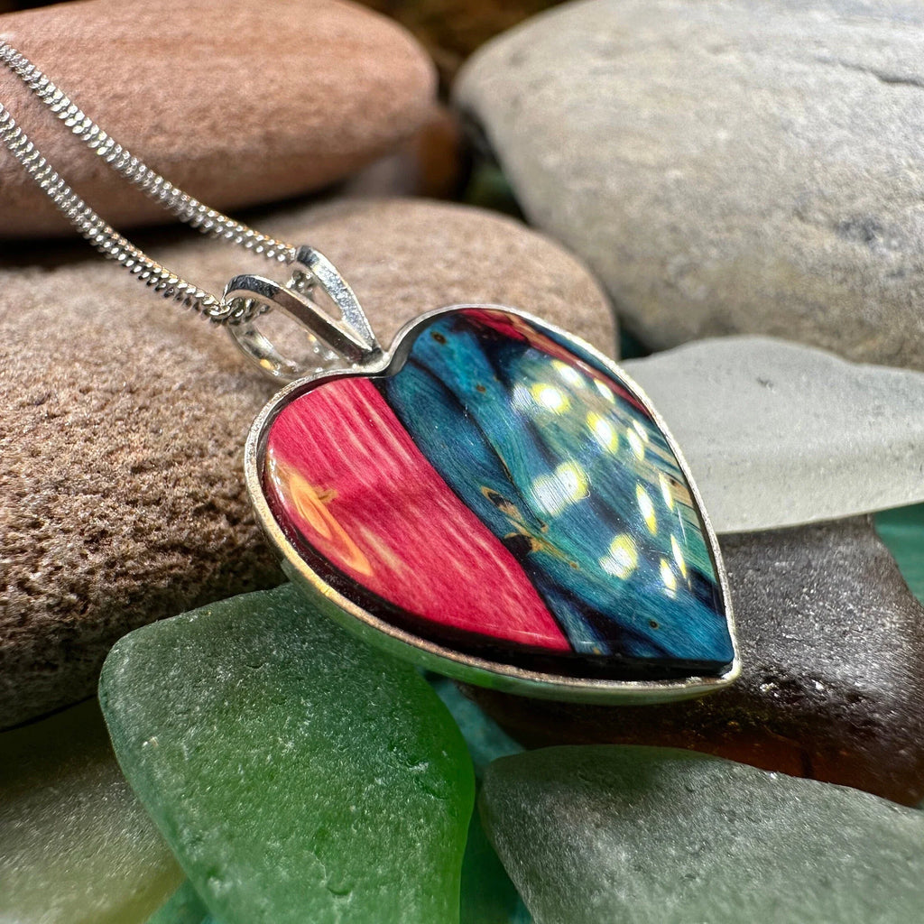 Scottish Heathergems Heart Necklace - Handmade in Scotland