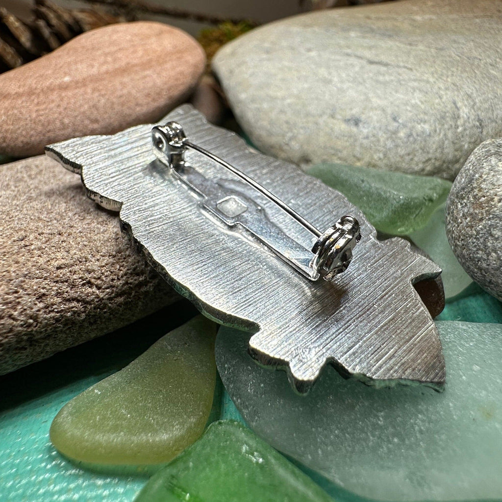 Pewter Handmade Night Owl Brooch