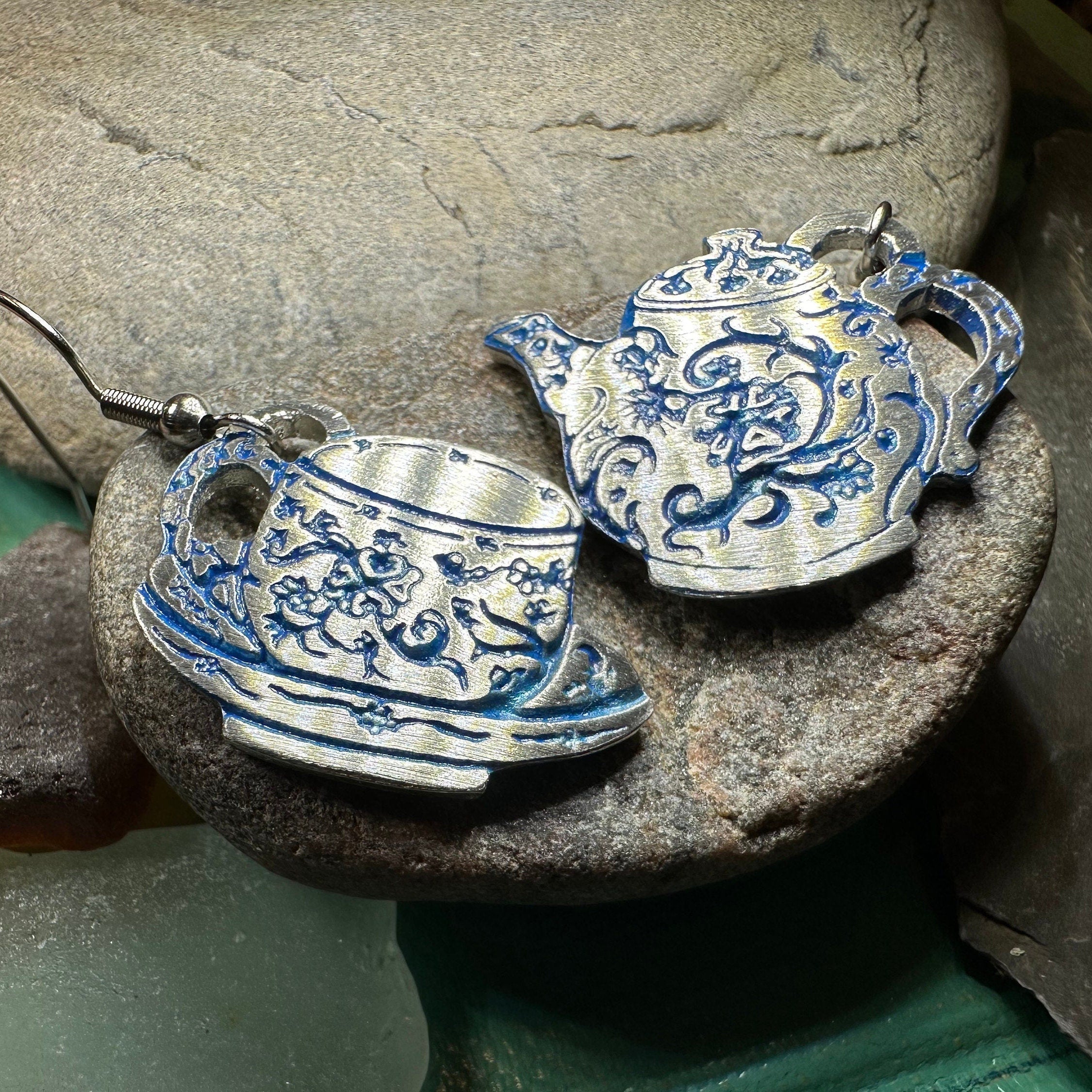 Old Fashioned Teapot & Cup Earrings for Women